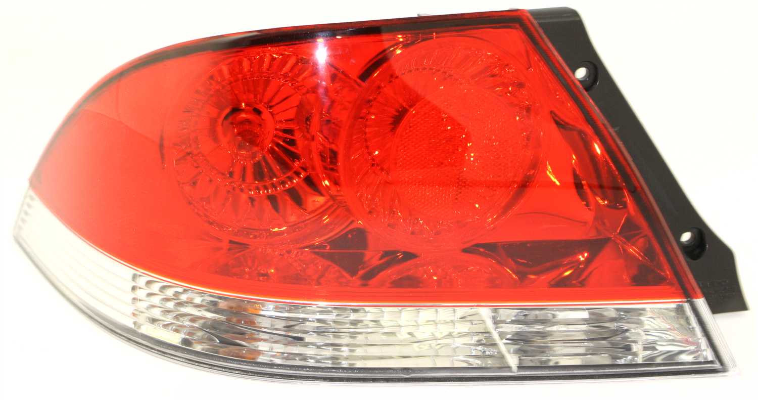 AM LANCER 04-07 TAIL LAMP LH Assembly Clear Red Lens ES LS Models Sedan SKU M730144 Partslink MI2800119 OEM MN154005 MN161945