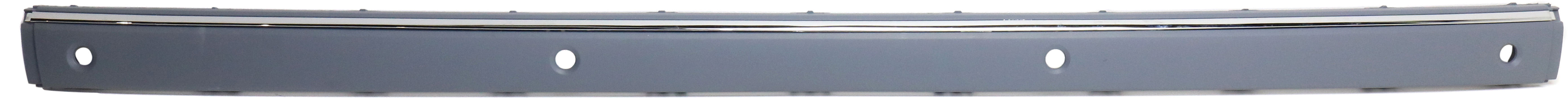 AM E CLASS 03-06 REAR BUMPER MOLDING Impact Strip Center Plastic Primed w Parktronic System Seda SKU M763519 Partslink MB1157122 OEM 2118800112