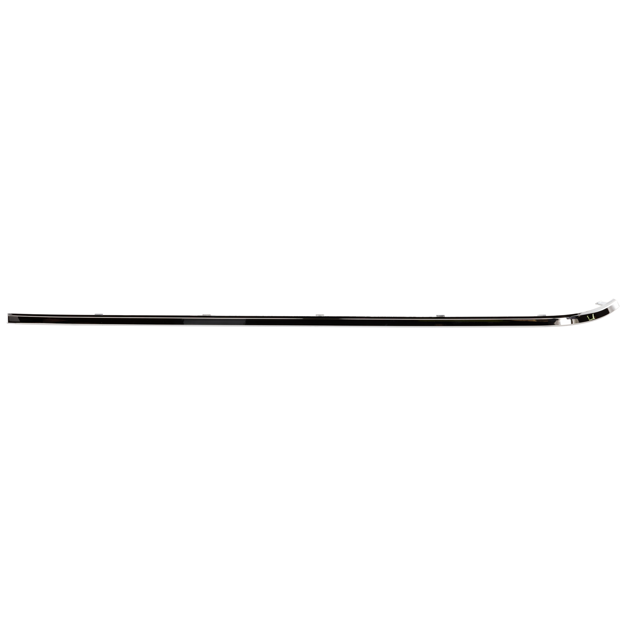 AM E CLASS 00-03 REAR BUMPER MOLDING LH Chrome Insert Outer Sedan 210 Chassis SKU M763708 Partslink MB1146104 OEM 2108851374