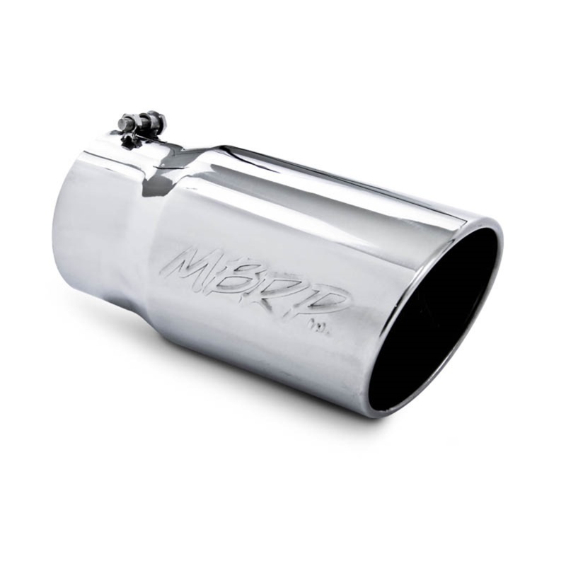 AM Universal Universal Universal Tip 6 O.D. Angled Rolled End 5 inlet 12 length T304 Exhaust Tip SKU M79T5075