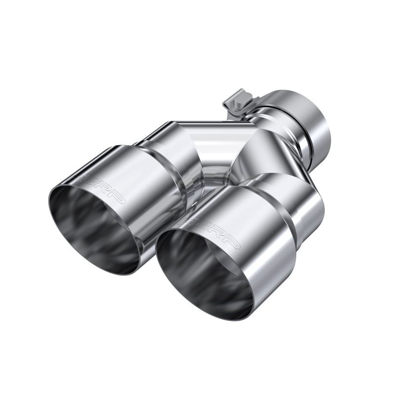 AM T304 Stainless Steel Tip 3 ID 4 OD Dual OUT Staggered Left 9.87 Right 9.37 length Single Wall SKU M79T5182