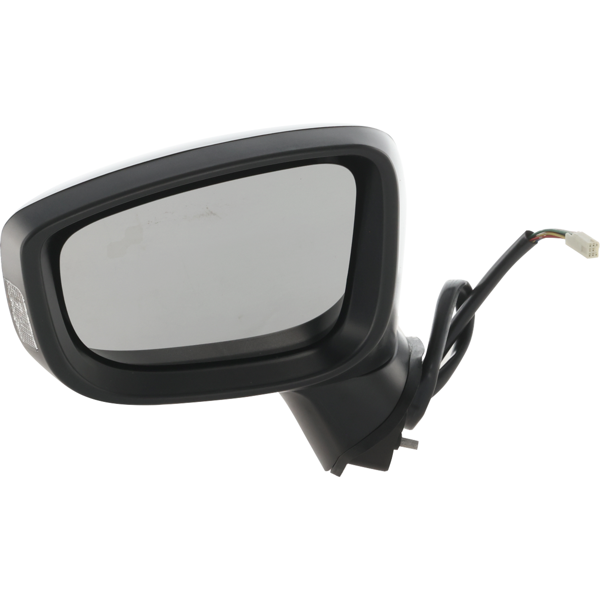 AM MAZDA 3-14-16 MIRROR LH Power Manual Folding Heated Paintable w BSD and Signal Light HB Sedan Japan Mexico Built Vehicle SKU MA88EL S Partslink MA1320190 OEM BJD569181F BJT769181A