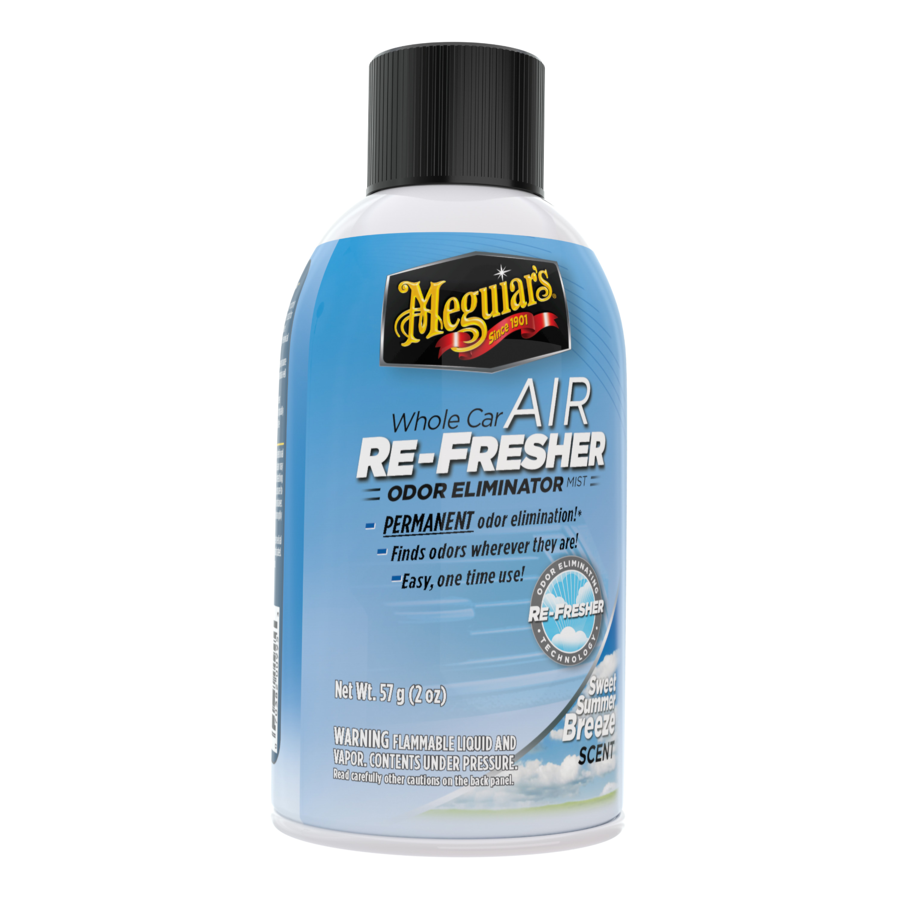 AM Meguiar s G16602 AIR RE FRESHER ODOR ELIMINATOR MIST SUMMER BREEZE WHOLE CAR AIR REFRESHER SUMMER BREEZE SCENT 2oz. SKU MEGG16602