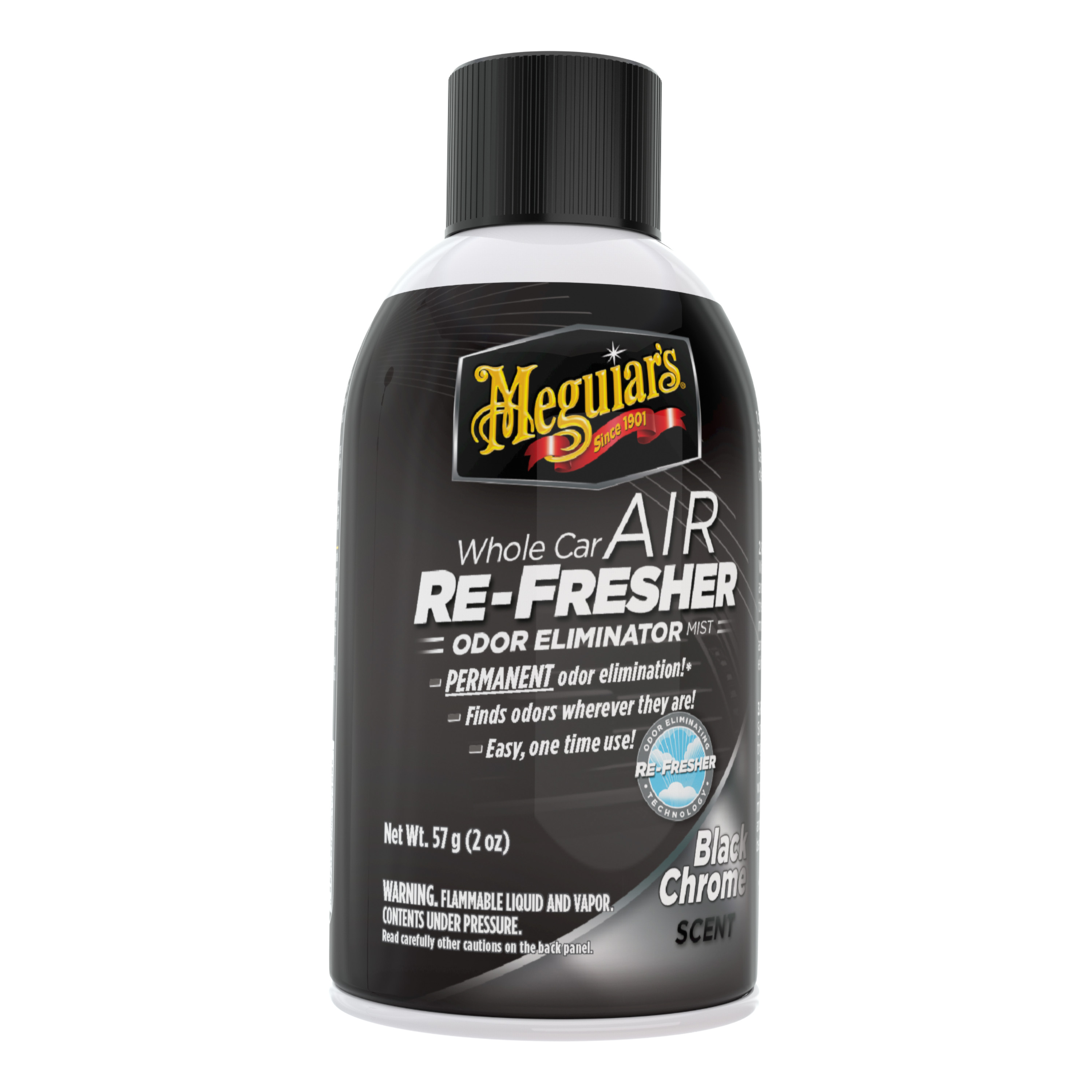 AM Whole Car Air Refresher Black Chrome 2oz SKU MEGG181302
