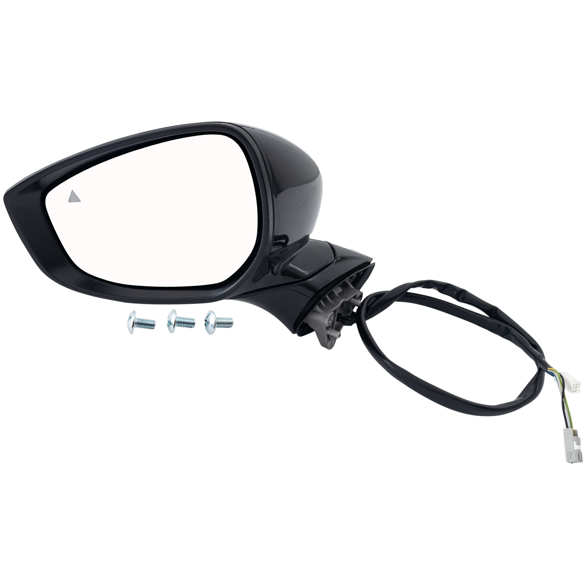 AM MAZDA 3-19-21 MIRROR LH Power Manual Folding Non Heated w BSD Signal Light and Memory Paintable No Auto dimming and Puddle Light Hatchback SKU MZ120EL Partslink MA1320240 OEM BEFA69181E PFM