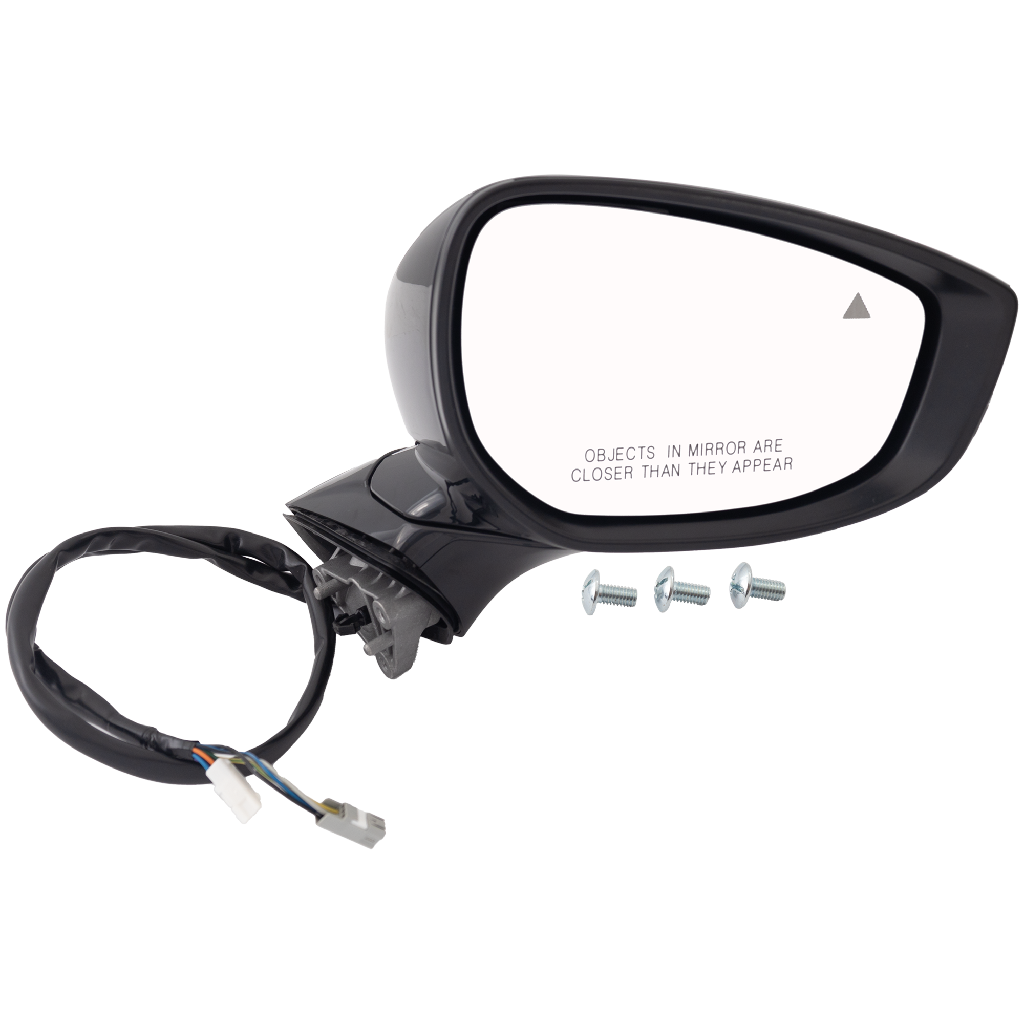 AM MAZDA 3-19-21 MIRROR RH Power Manual Folding Non Heated w BSD Signal Light and Memory Paintable No Auto dimming and Puddle Light Hatchback SKU MZ120ER Partslink MA1321240 OEM BEEW69121E PFM