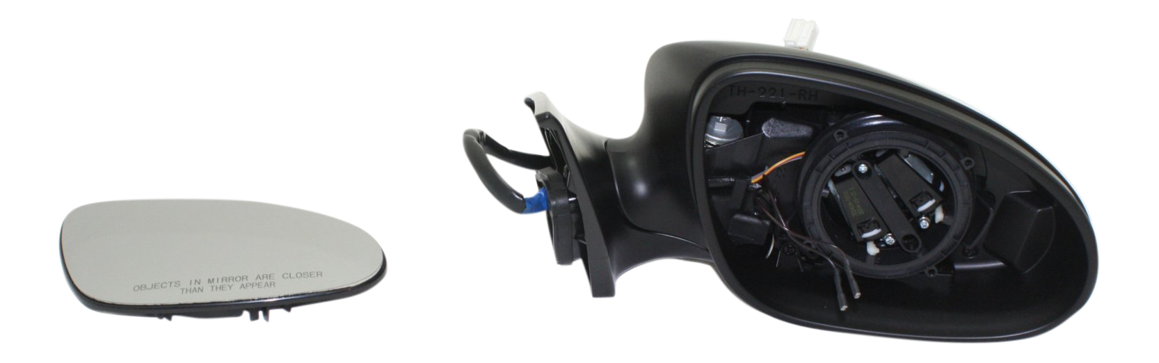 AM CLS CLASS 06-08 MIRROR RH Power Manual Folding Heated Paintable w In housing Signal Light and Memory No Auto dimming and BSD SKU MZ68ER S OEM 2198100276