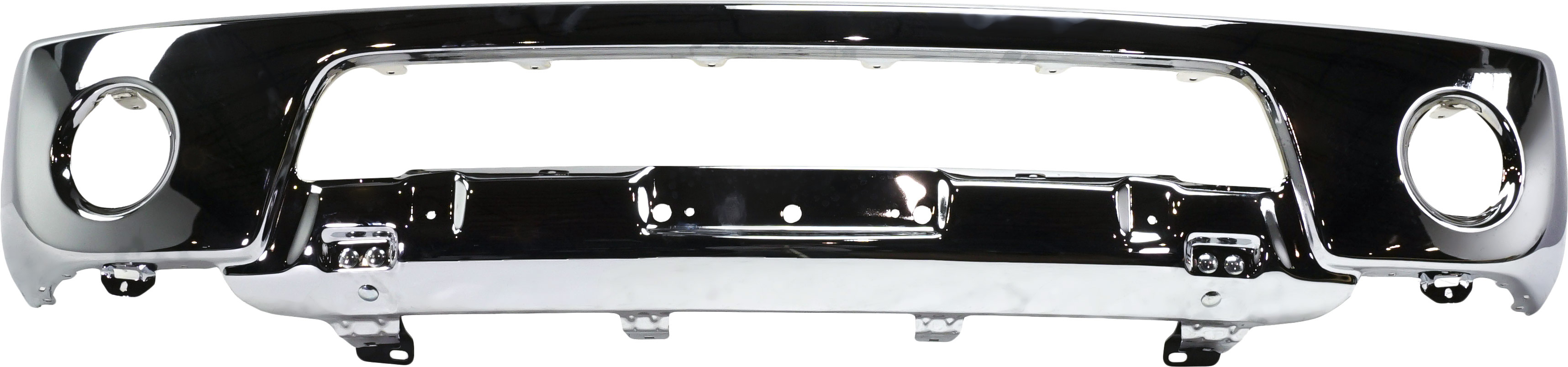 AM FRONTIER 05-08 FRONT BUMPER Lower Chr Stl 2 Piece Type Bumper w Off Road Pkg w Fog Lgt Holes SKU N010903 Partslink NI1002138 OEM 62014EA800