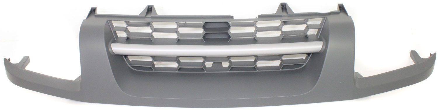 AM XTERRA 02-04 GRILLE Textured Black Shell and Insert w Silver Center Bar XE Model SKU N070107 Partslink NI1200199 OEM 623107Z840