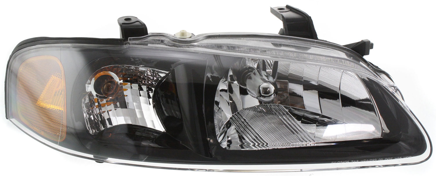 AM SENTRA 02-03 HEAD LAMP RH Assembly Halogen Black Interior SE R SE R Spec V Models SKU N100105 Partslink NI2503141 OEM 260104Z625