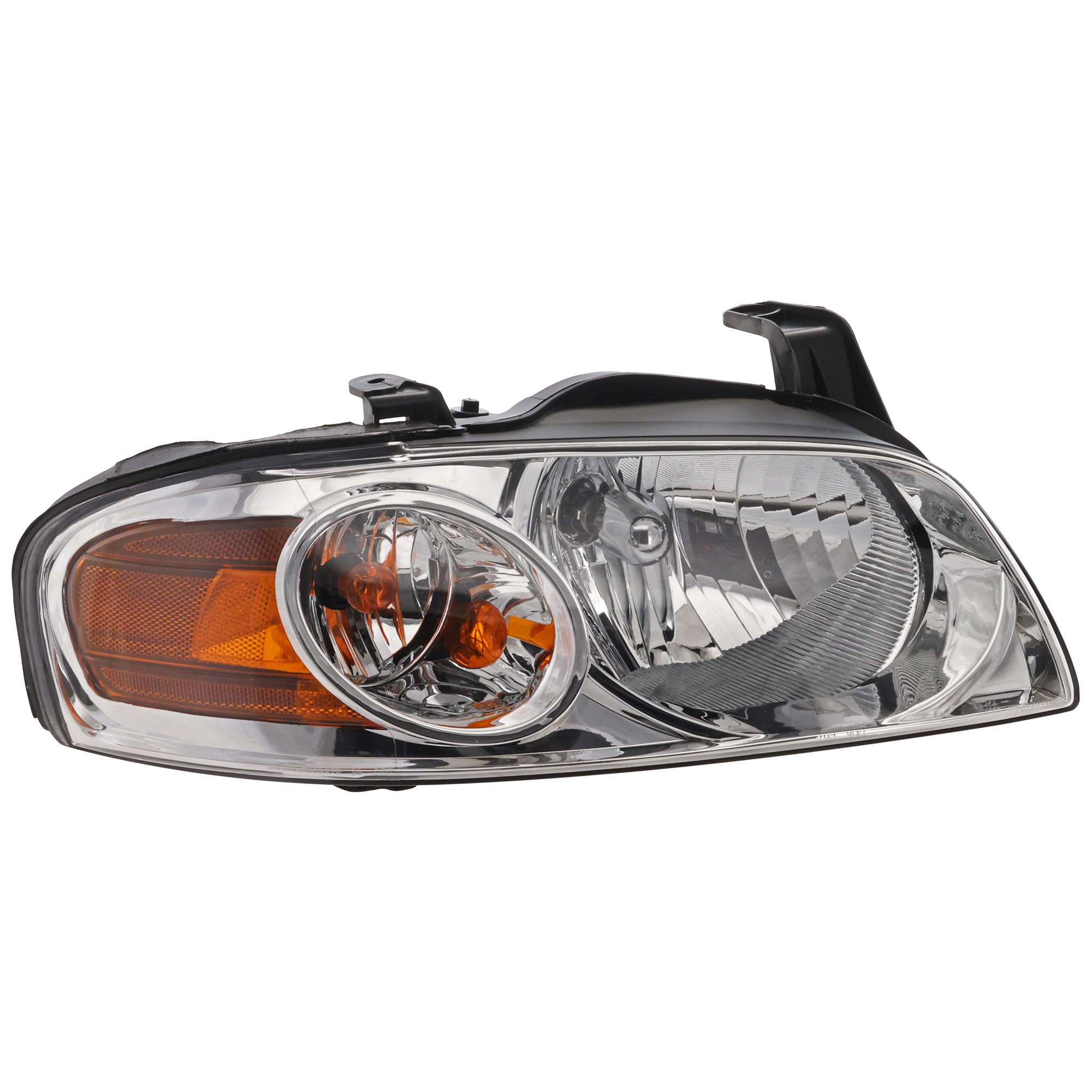 AM SENTRA 04-06 HEAD LAMP RH Assembly Halogen Chrome Interior Base S Models SKU N100119 Partslink NI2503151 OEM 260106Z525