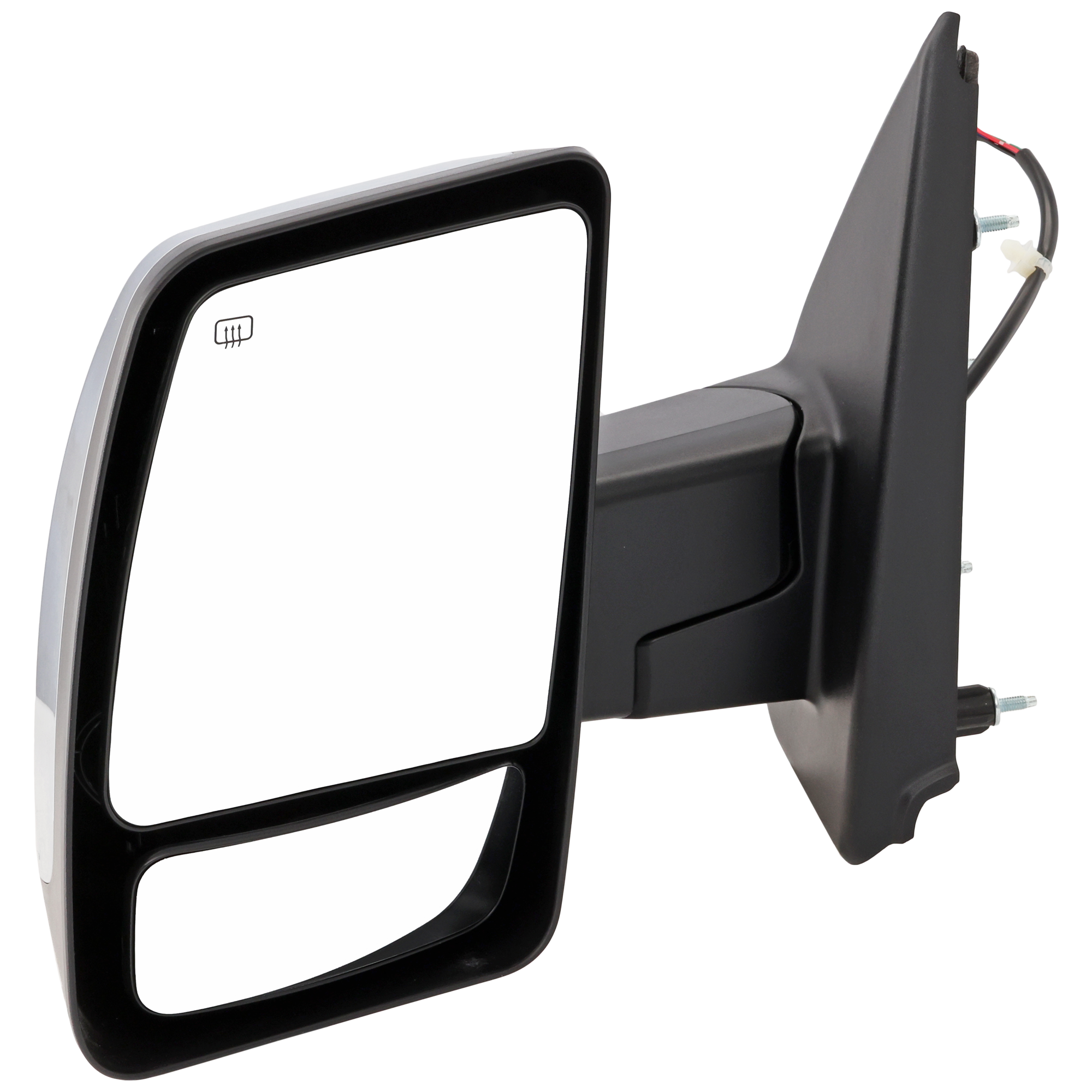 AM NV SERIES FULL SIZE VAN 12-21 MIRROR LH Non Towing Power Manual Folding Heated Chrome No Signal Light SL SV Models SKU NS121EL Partslink NI1320248 OEM 963021PA9E PFM