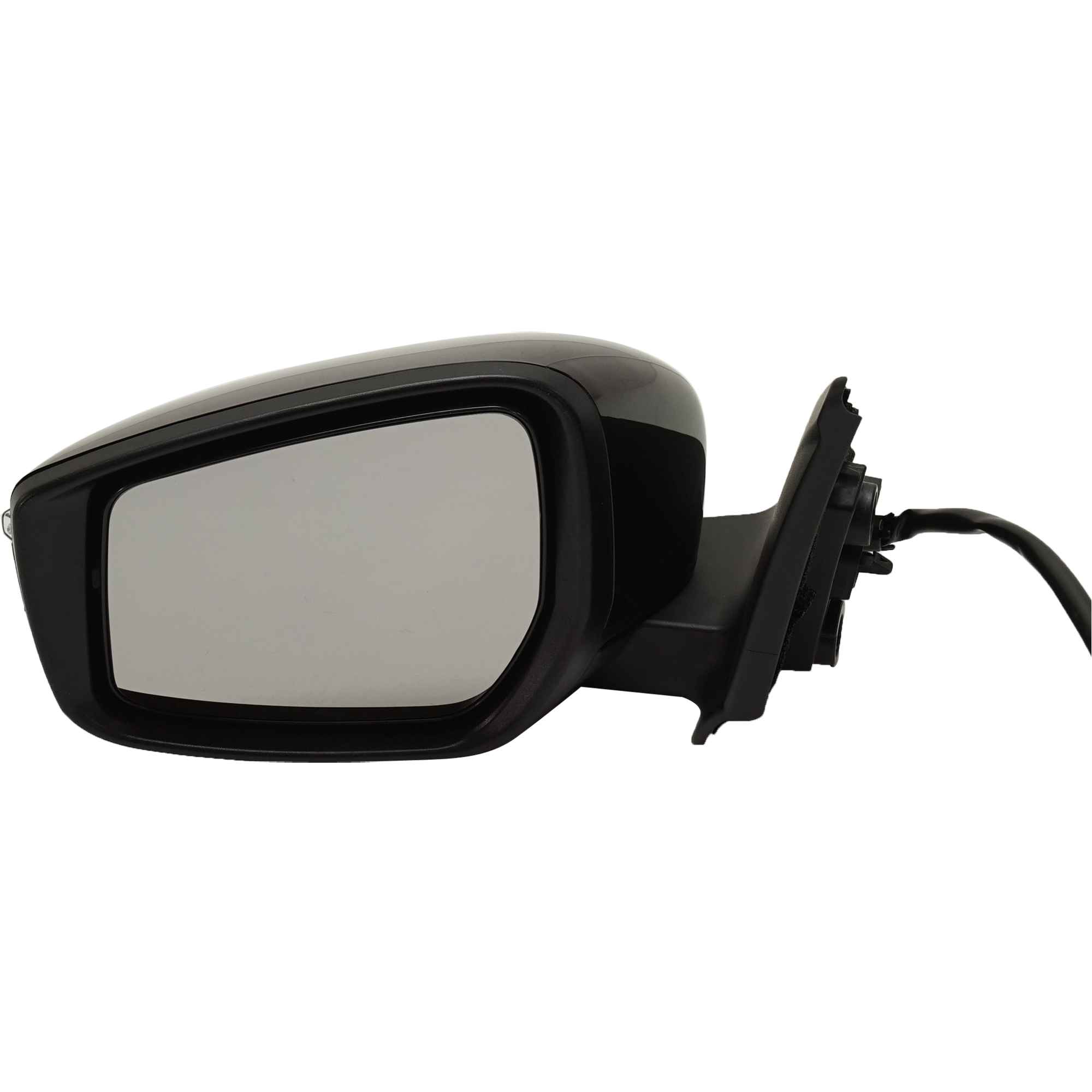 AM KICKS 18-23 MIRROR LH Power Manual Folding Heated Paintable w Signal Light No BSD SR Model SKU NS132EL S Partslink NI1320296 OEM 963025RL0D PFM