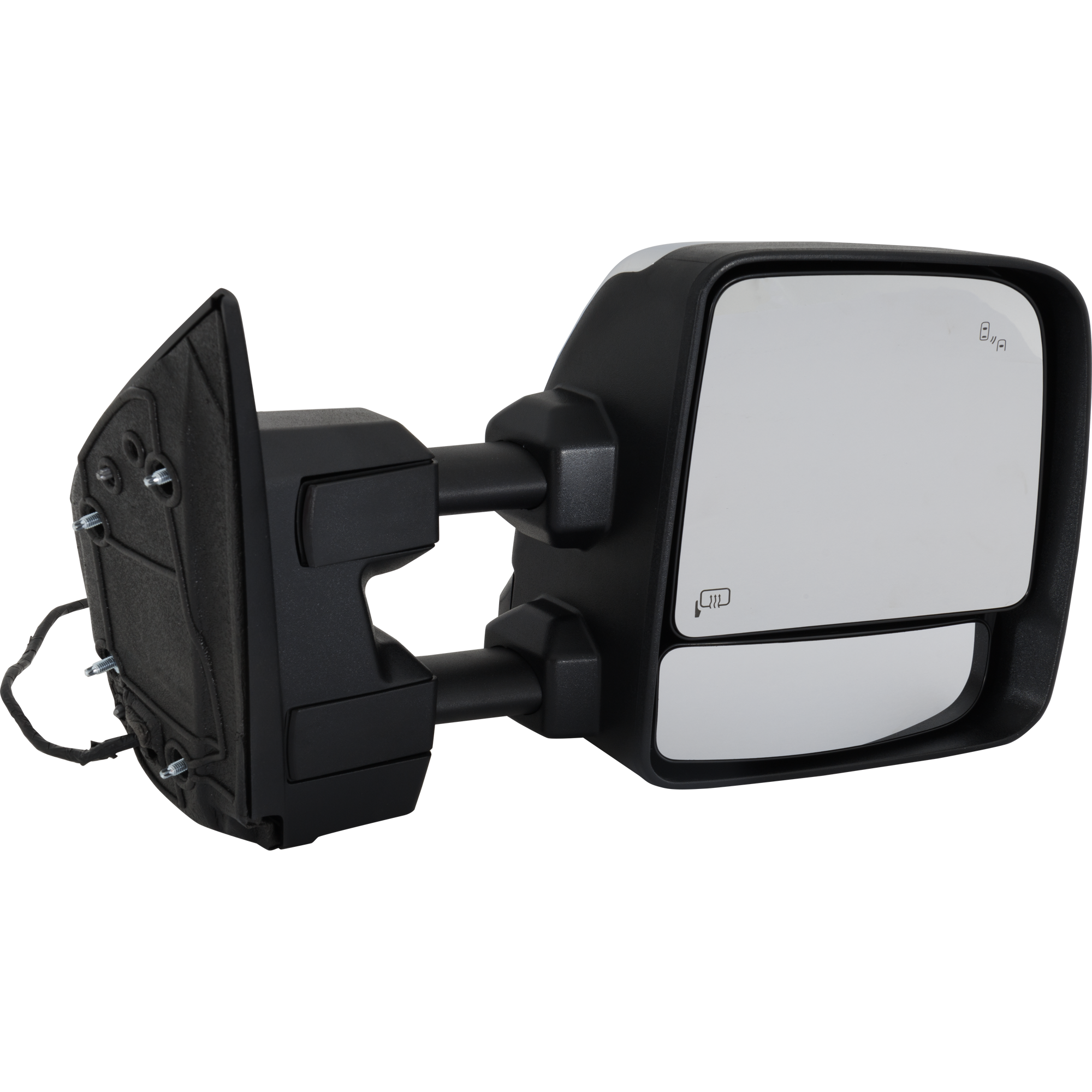 AM TITAN XD 16-19 TOWING MIRROR RH Upper Power Lower Manual Adjust Manual Folding and Extending Heated Upper Glass Chrome w BSD Crew Cab SL Model SKU NS193ER S Partslink NI1321309 OEM 96301EZ91E