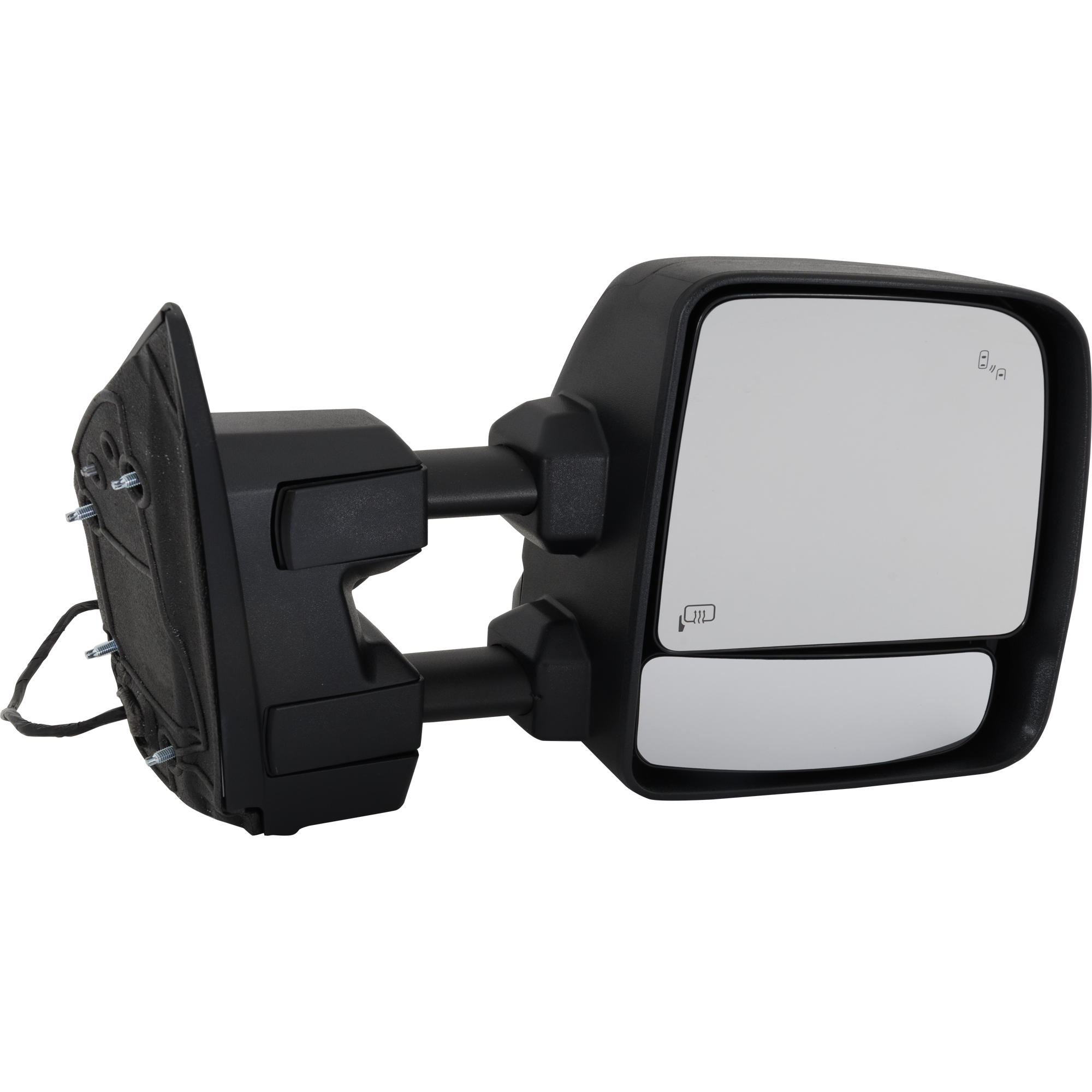 AM TITAN 17-19 TITAN XD 17-21 TOWING MIRROR RH Upper Power Lower Manual Adjust Manual Folding and Extending Heated Upper Glass Textured w BSD Memory Puddle Light and Signal Light SKU NS196ER S Partslink NI1321310 OEM 963019FS1E PFM