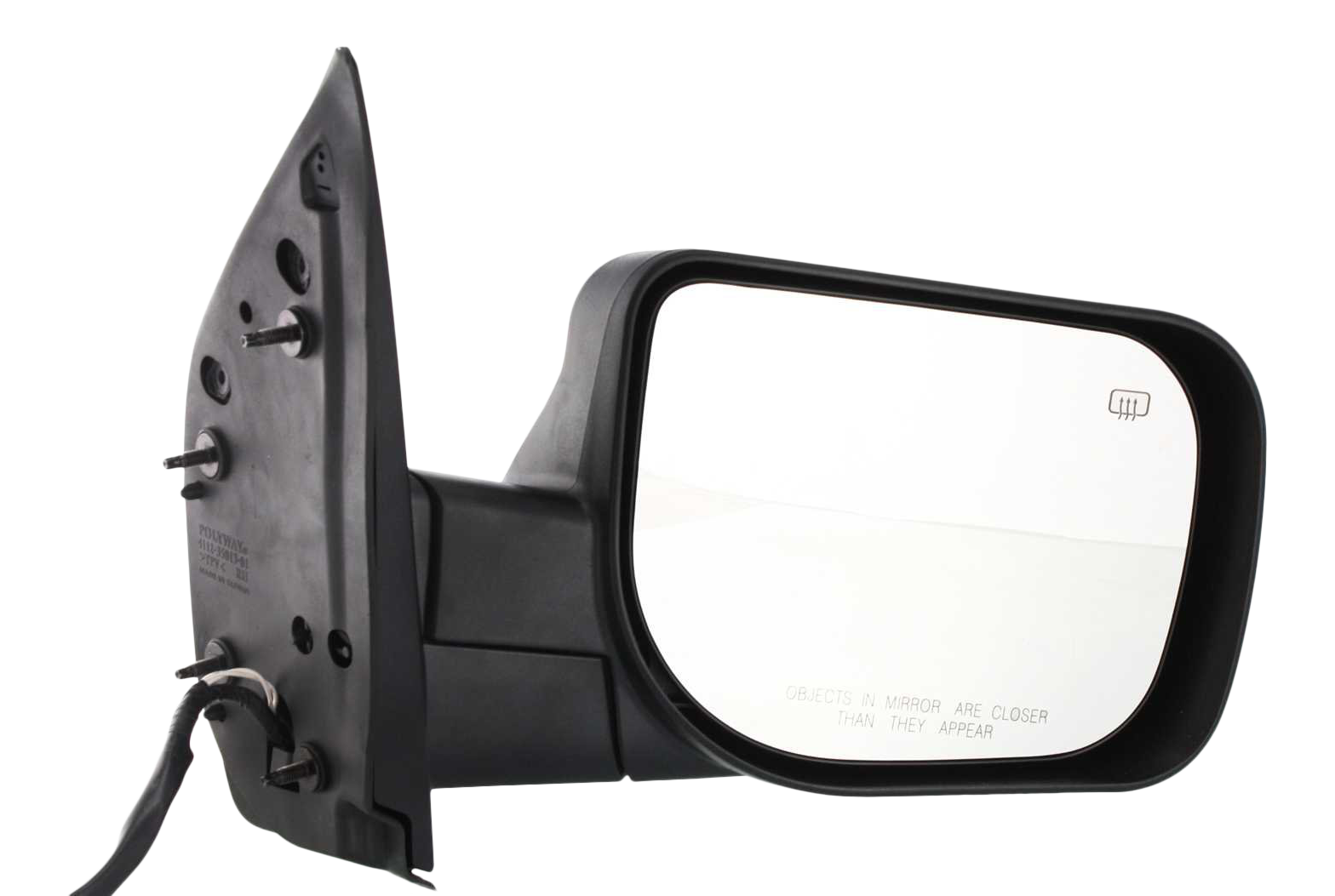 AM ARMADA TITAN 04-06 MIRROR RH Non Towing Power Manual Folding Heated Chrome w Memory No Auto dimming BSD and Signal Light SKU NS57ER Partslink NI1321173 OEM 96301ZC60A