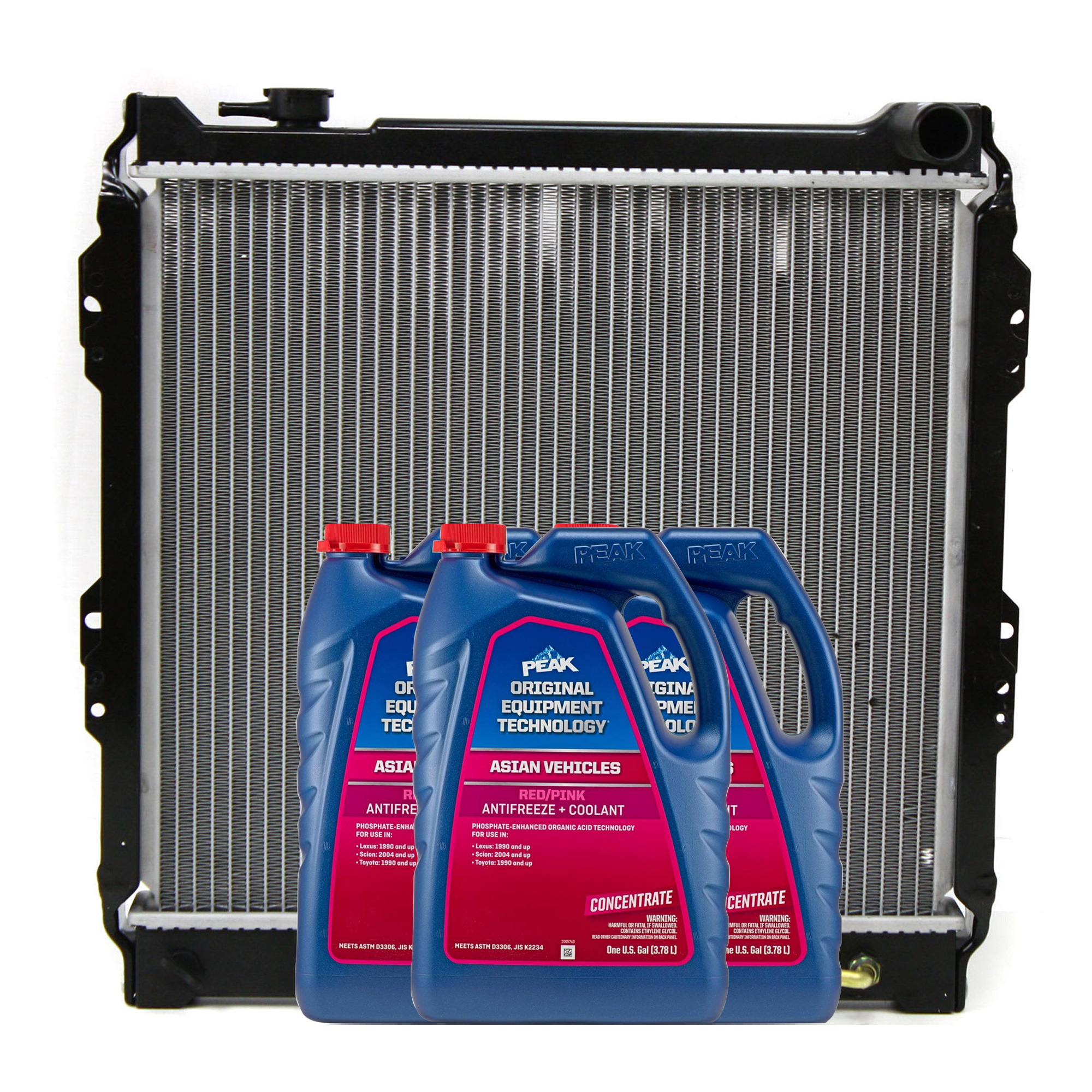 AM PICKUP 88-95 RADIATOR 4 pc Kit includes Coolant Antifreeze SKU P1190-86-374ROEM 3