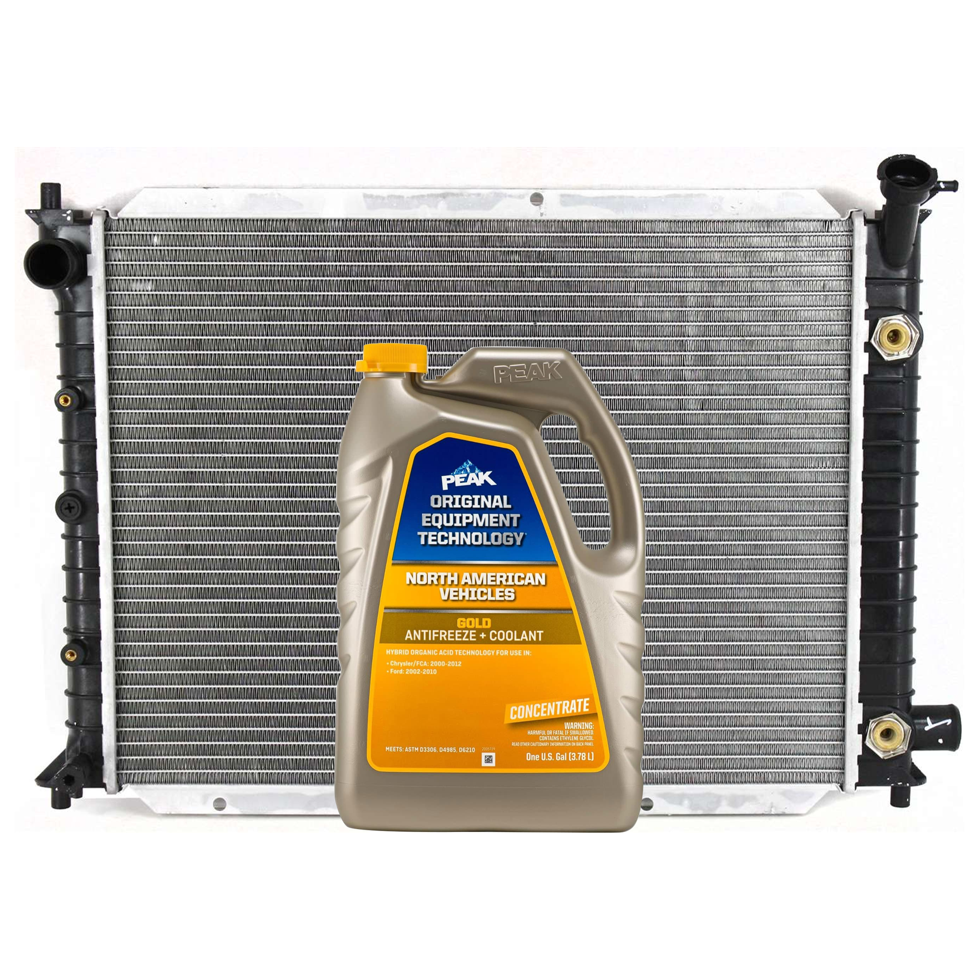 AM ESCORT 91-02 TRACER 91-99 RADIATOR 2 pc Kit includes Coolant Antifreeze SKU P1273-86-734GOEM 1