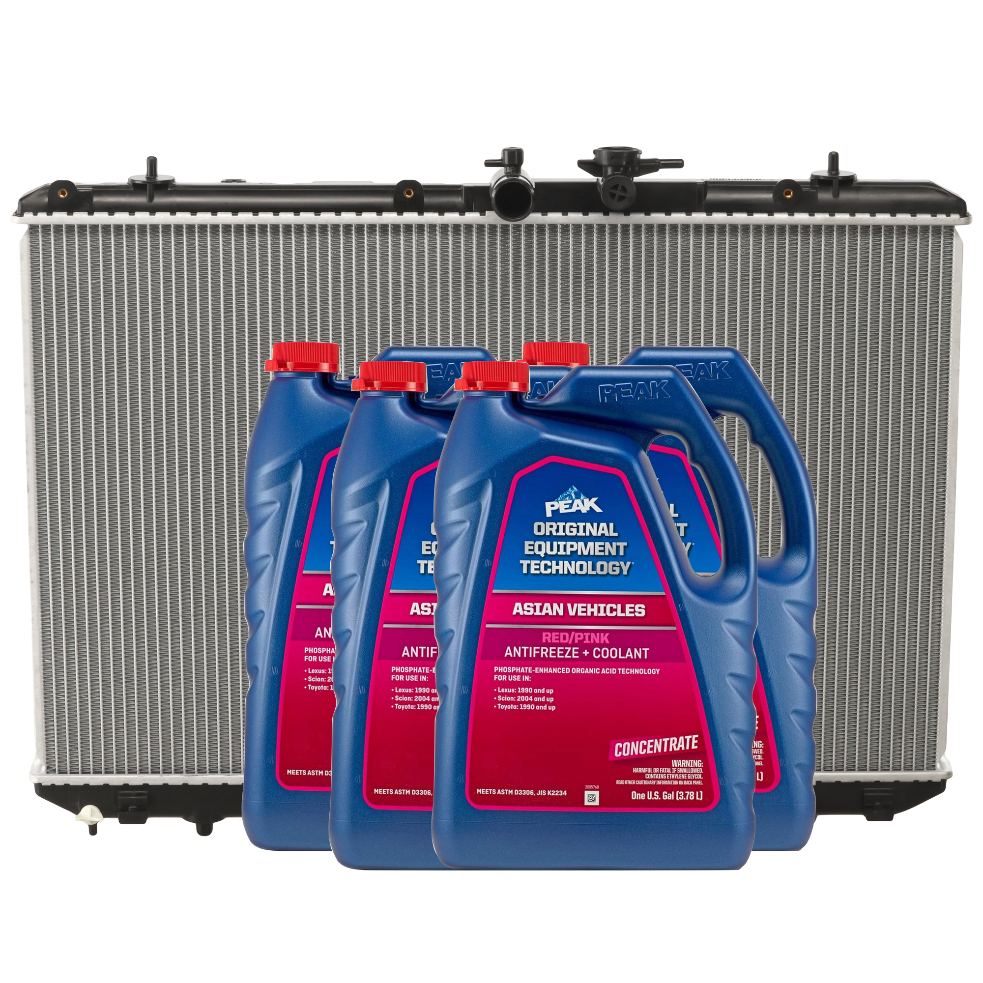AM HIGHLANDER 10-13 RADIATOR 5 pc Kit includes Coolant Antifreeze SKU P13024-86-174POEM 4