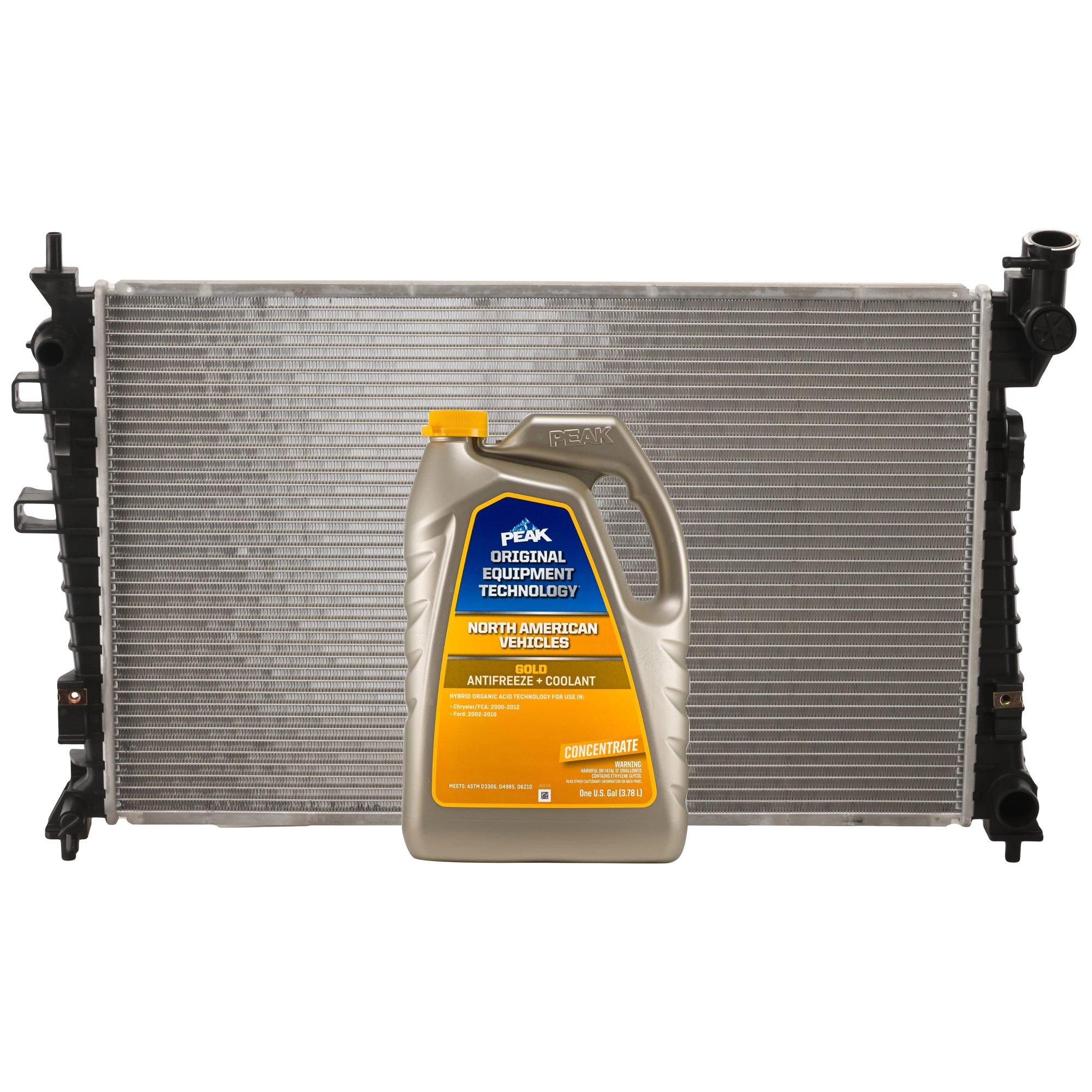 AM FOCUS 08-11 RADIATOR 2 pc Kit includes Coolant Antifreeze SKU P13087-86-734GOEM 1