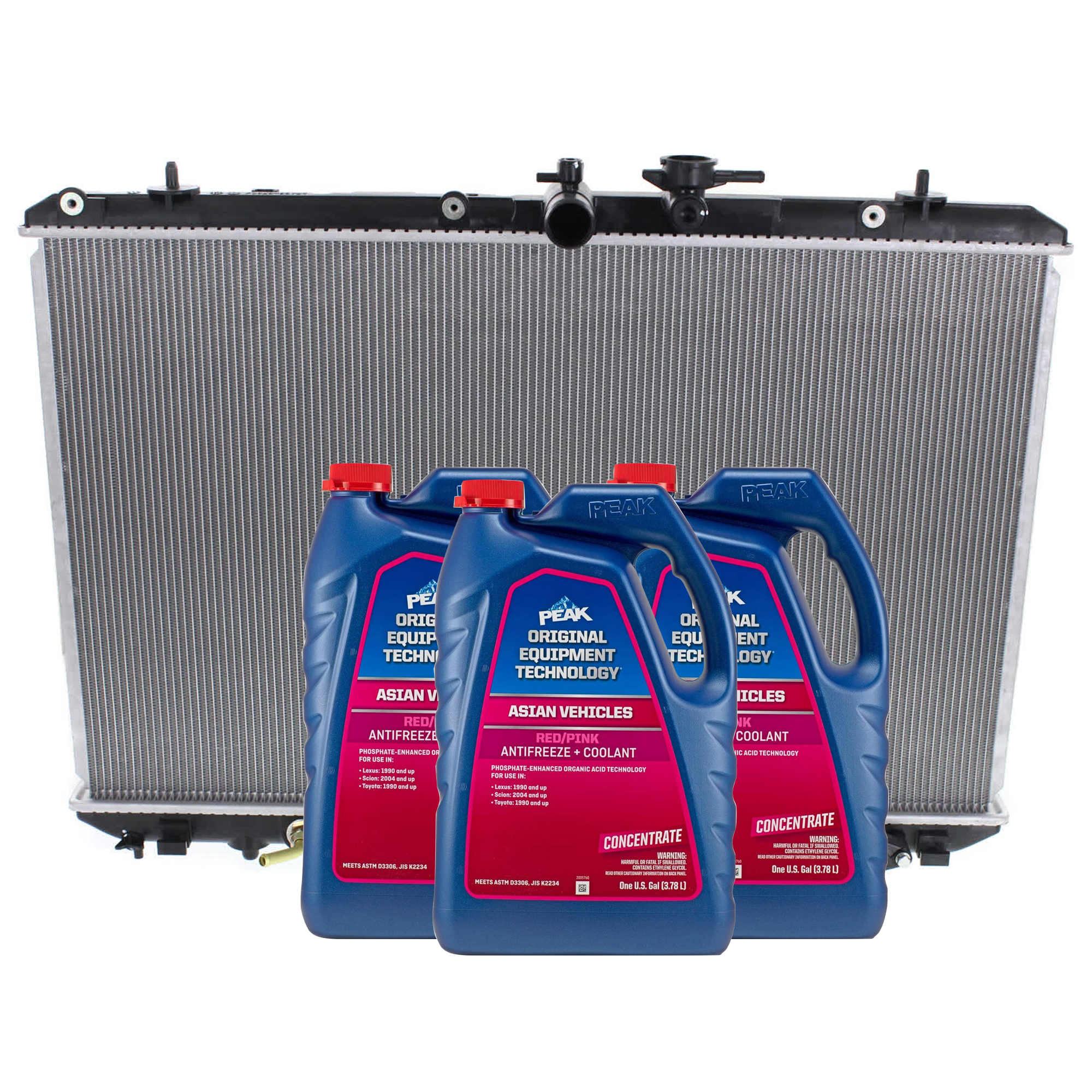 AM HIGHLANDER 09-13 RADIATOR 4 pc Kit includes Coolant Antifreeze SKU P13122-86-174POEM 3