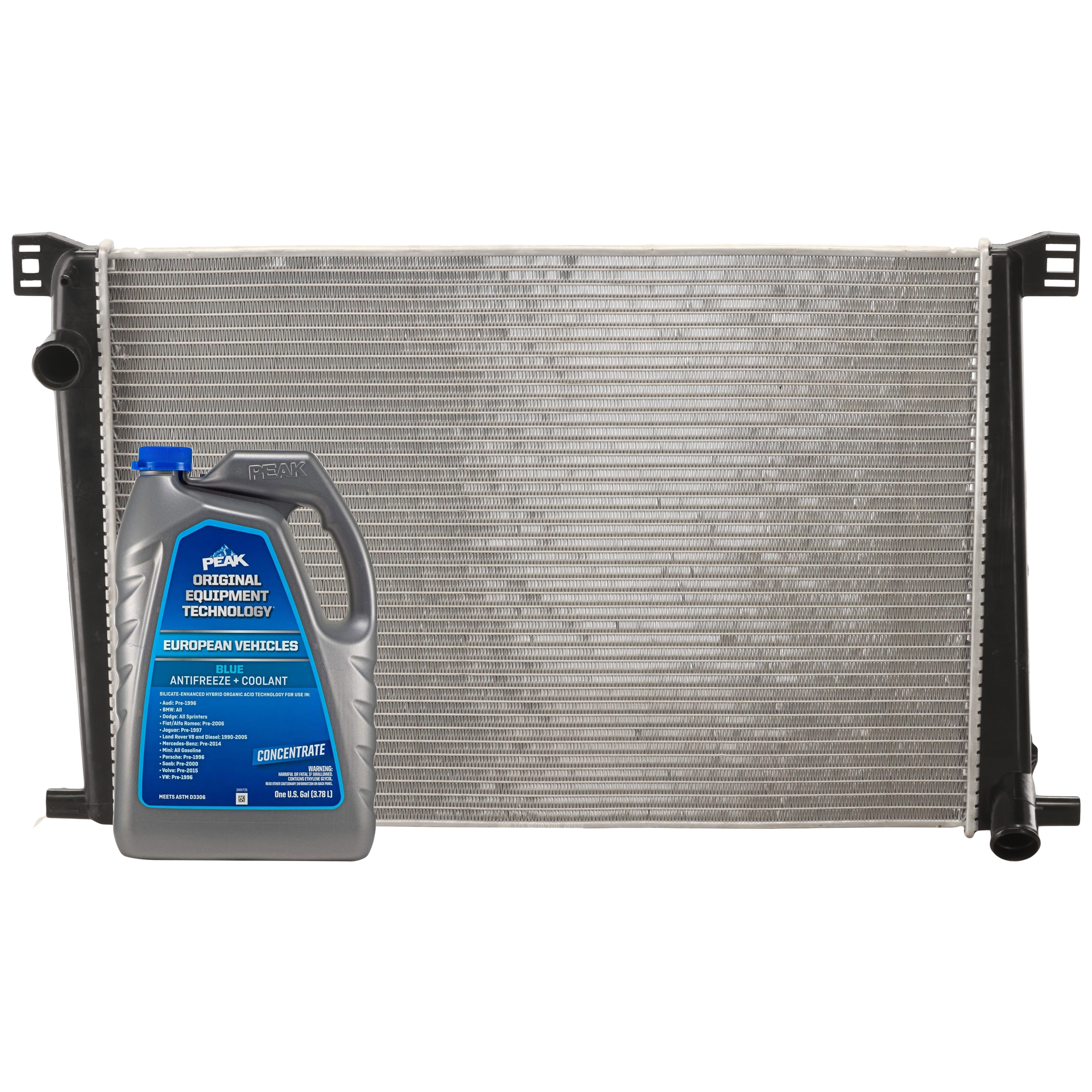 AM COOPER 14-15 RADIATOR 2 pc Kit includes Coolant Antifreeze SKU P13167-86-314BOEME 1