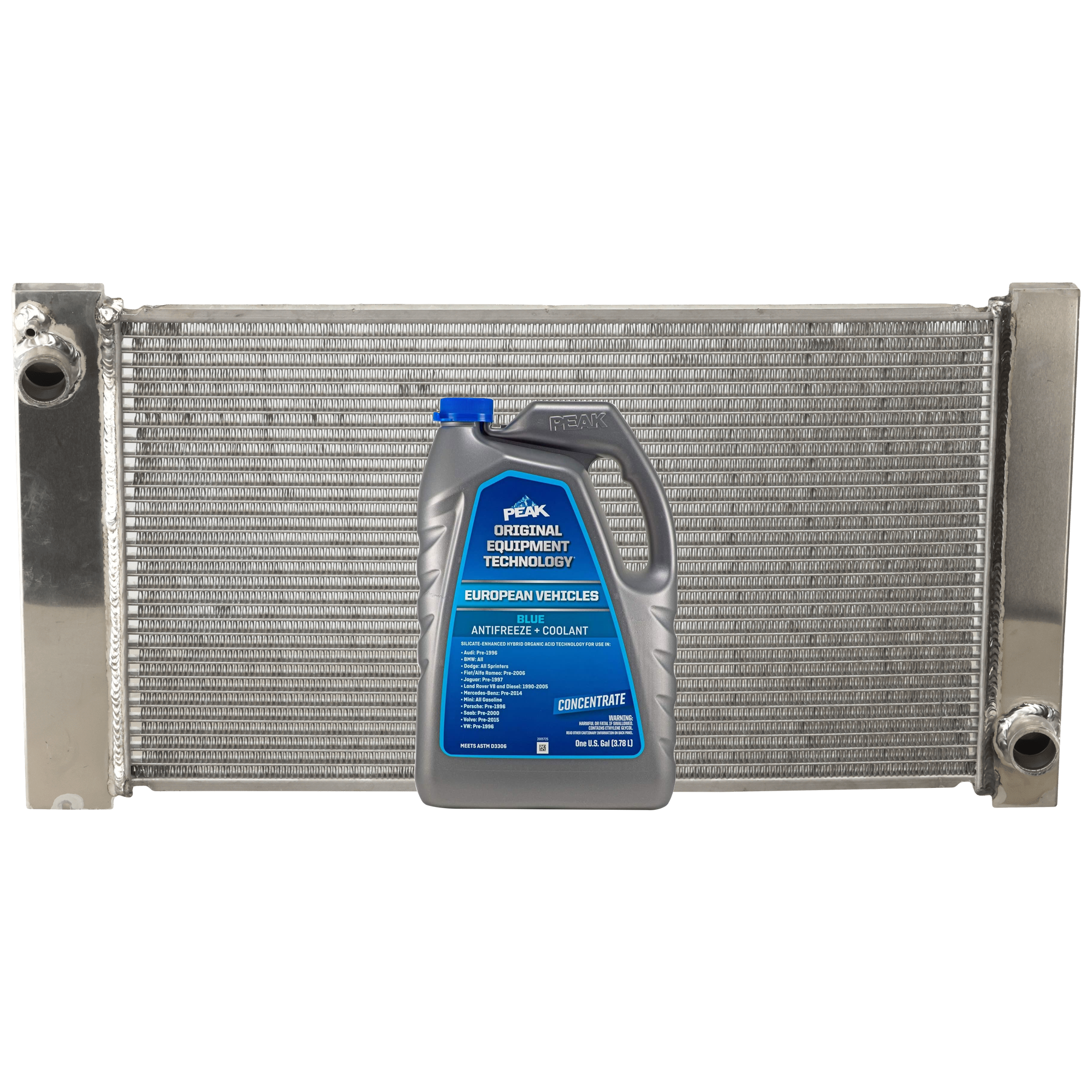 AM COOPER 14-16 RADIATOR 2 pc Kit includes Coolant Antifreeze SKU P13168-86-314BOEME 1