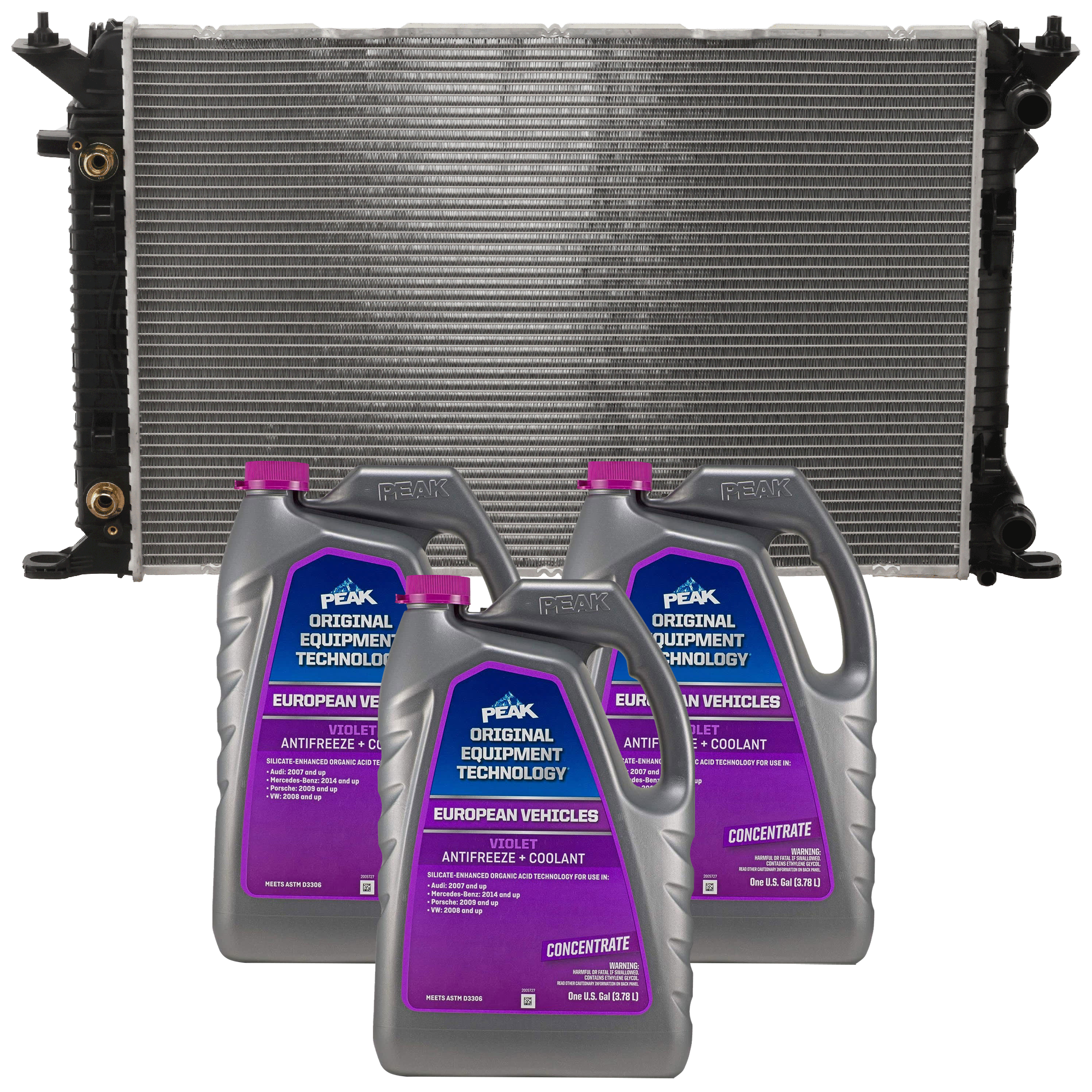 AM A5 QUATTRO 10-17 A4 A4 QUATTRO 09-16 RADIATOR 4 pc kit with Coolant Antifreeze Set of 4 SKU P13188-86-314POEMV 3