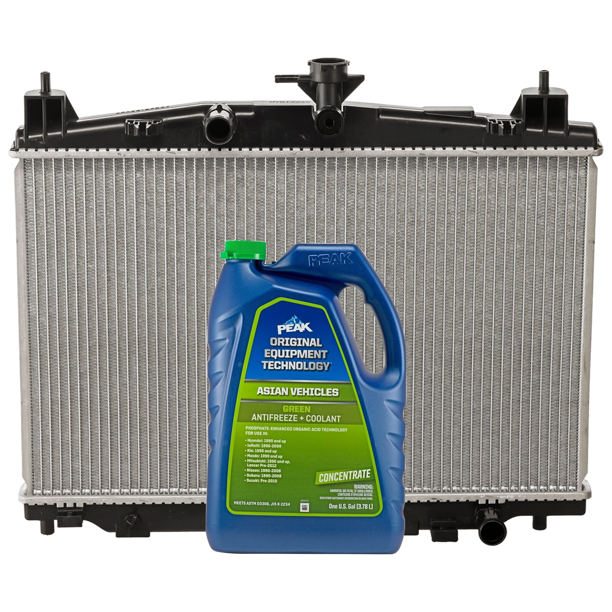 AM MAZDA 2-11-14 RADIATOR 2 pc Kit includes Coolant Antifreeze SKU P13233-86-374GROEM 1