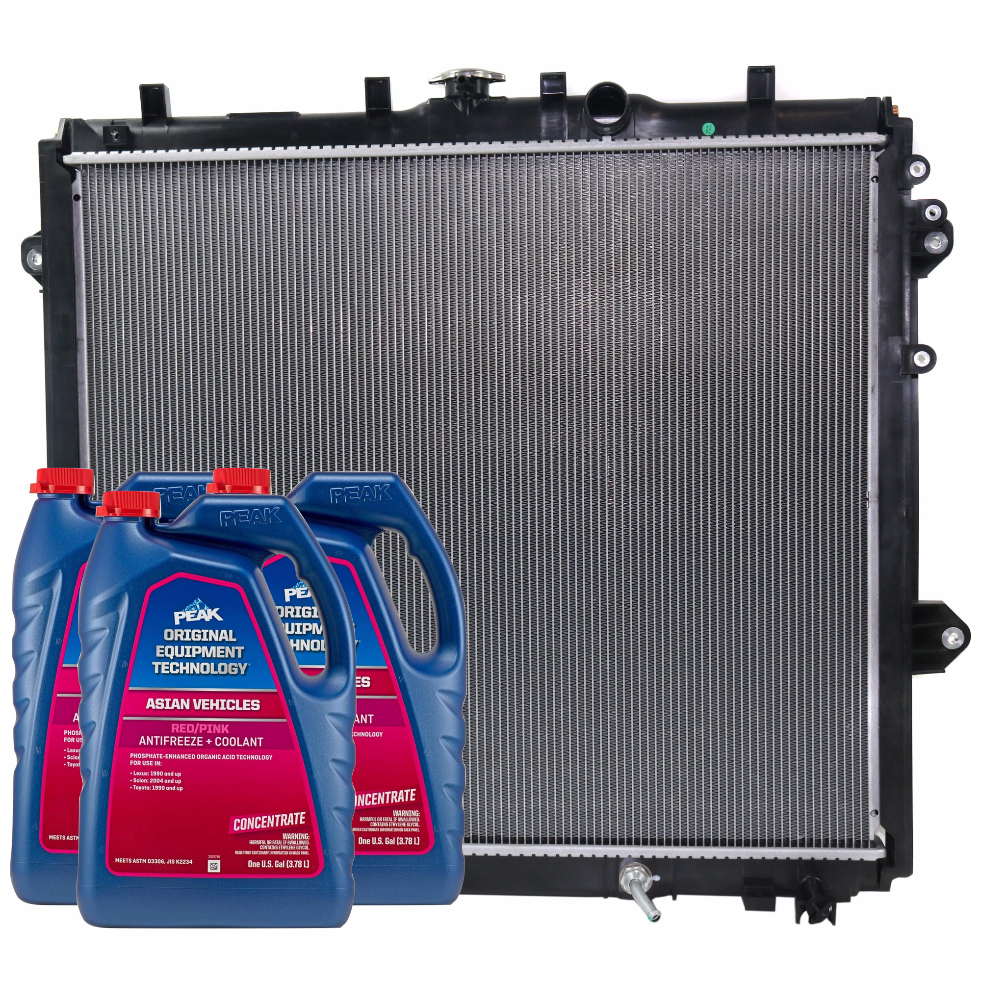 AM 4RUNNER 10-18 RADIATOR 4 pc Kit includes Coolant Antifreeze SKU P13251-86-174POEM 3