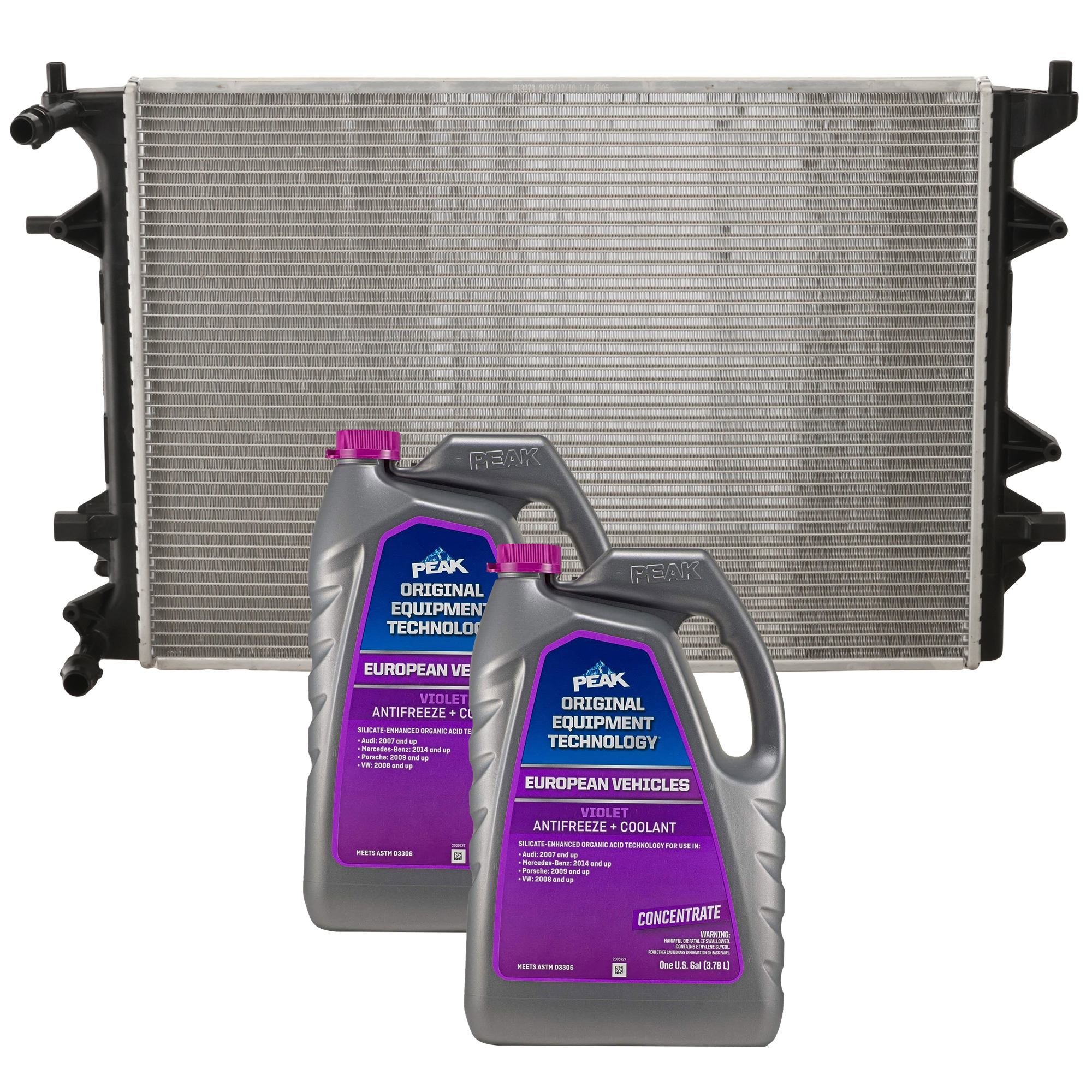 AM JETTA 13-16 RADIATOR 3 pc kit includes Coolant Antifreeze SKU P13273-86-314POEMV 2