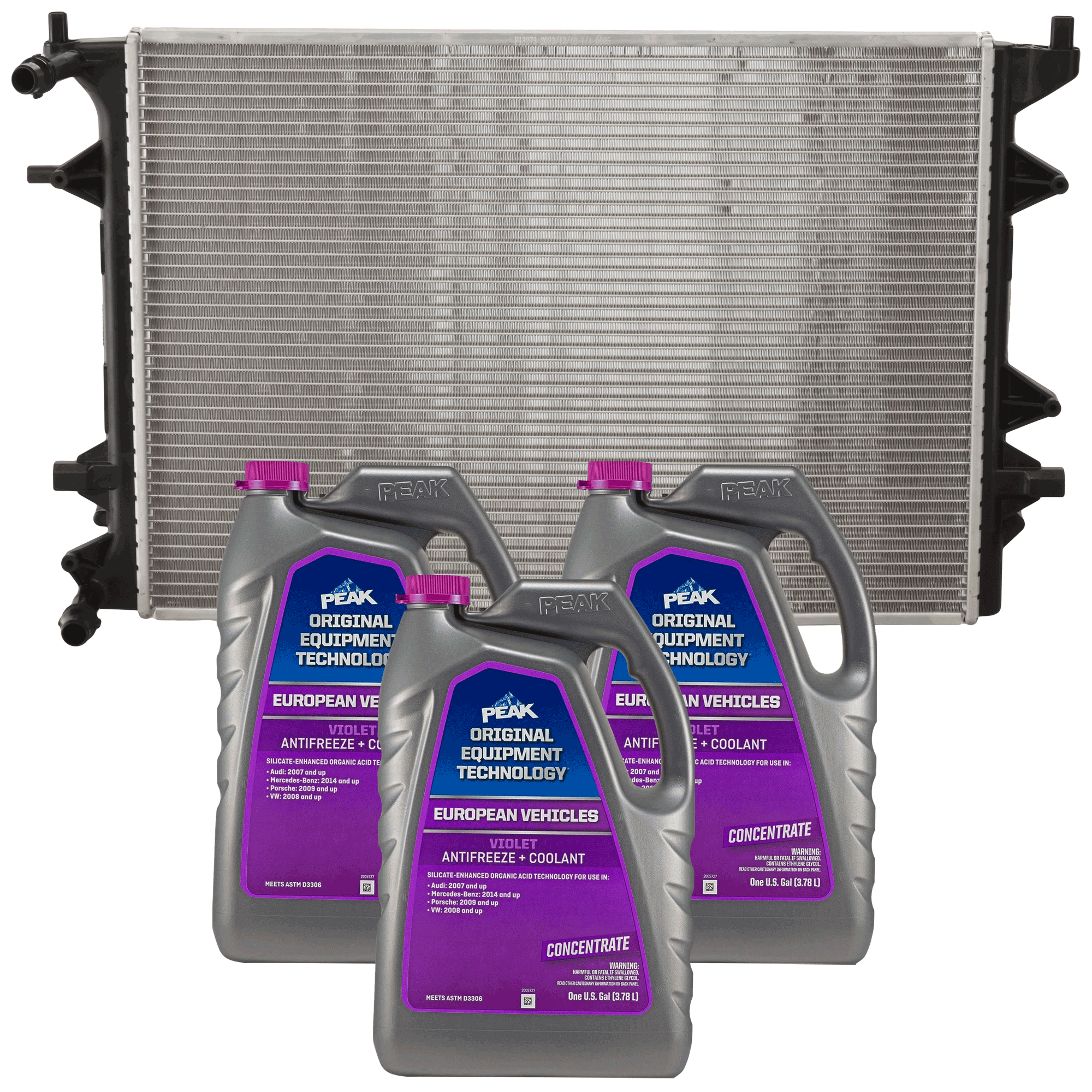AM PASSAT 12-14 RADIATOR 4 pc kit includes Coolant Antifreeze SKU P13273-86-314POEMV 3