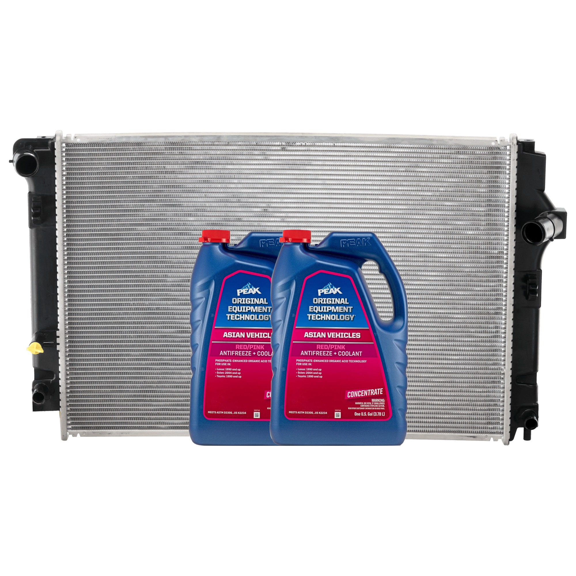 AM PRIUS C 12-18 RADIATOR 3 pc Kit includes Coolant Antifreeze SKU P13319-86-174POEM 2