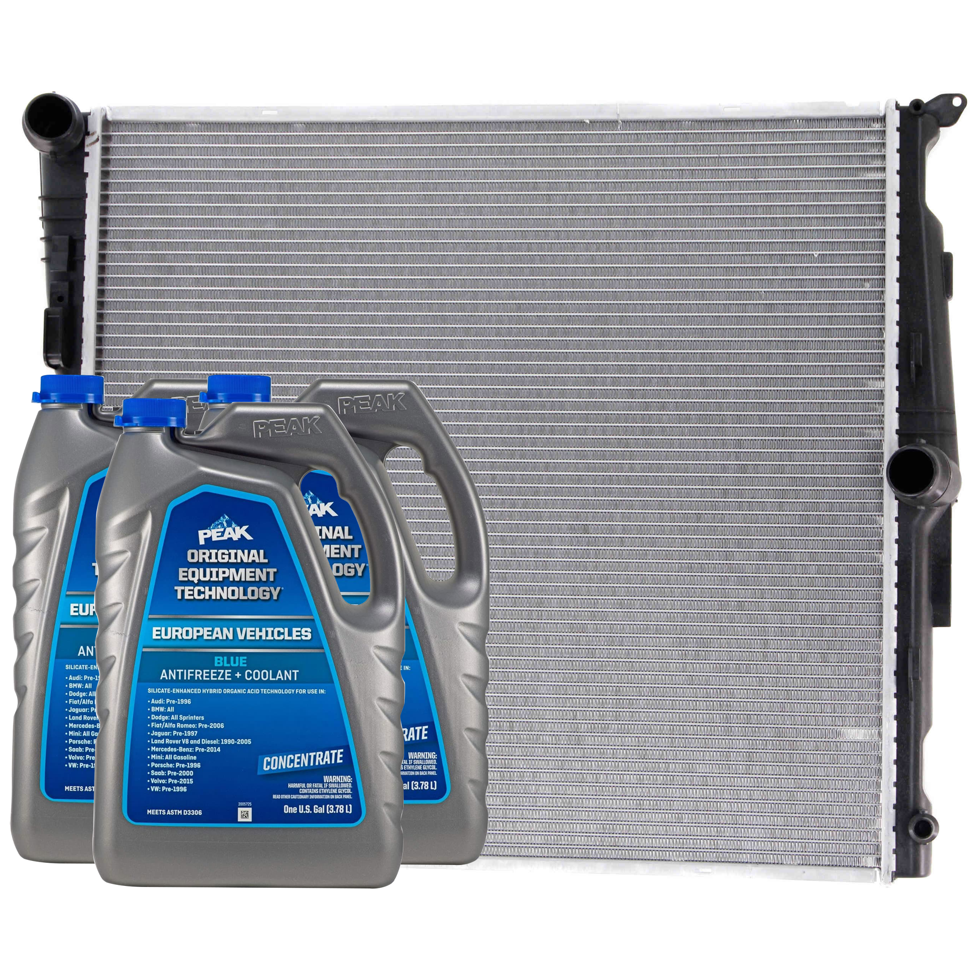AM X3-11-12 RADIATOR 4 pc Kit includes Coolant Antifreeze SKU P13371-86-314BOEME 3