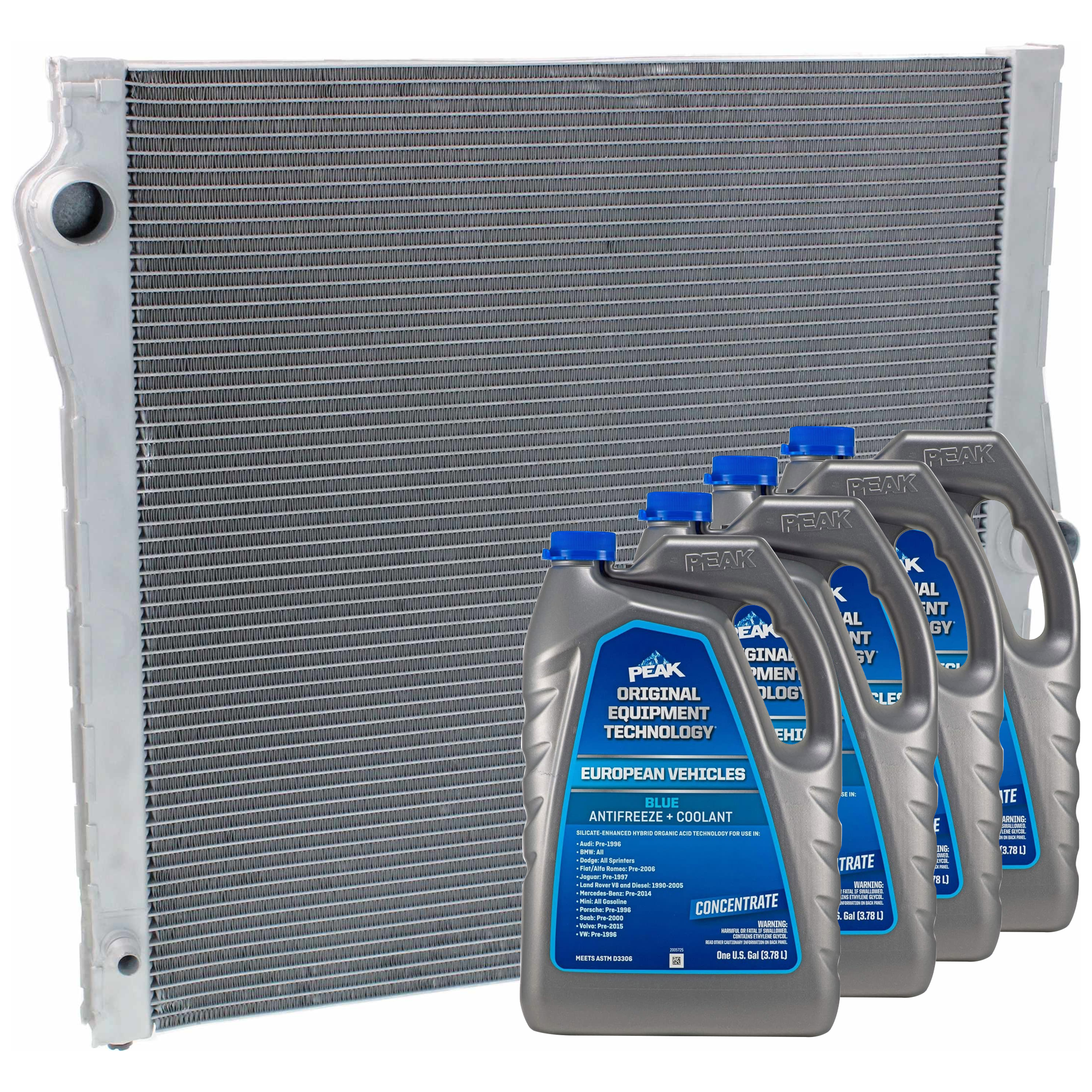 AM X5-07-10 RADIATOR 5 pc Kit includes Coolant Antifreeze SKU P13380-86-314BOEME 4