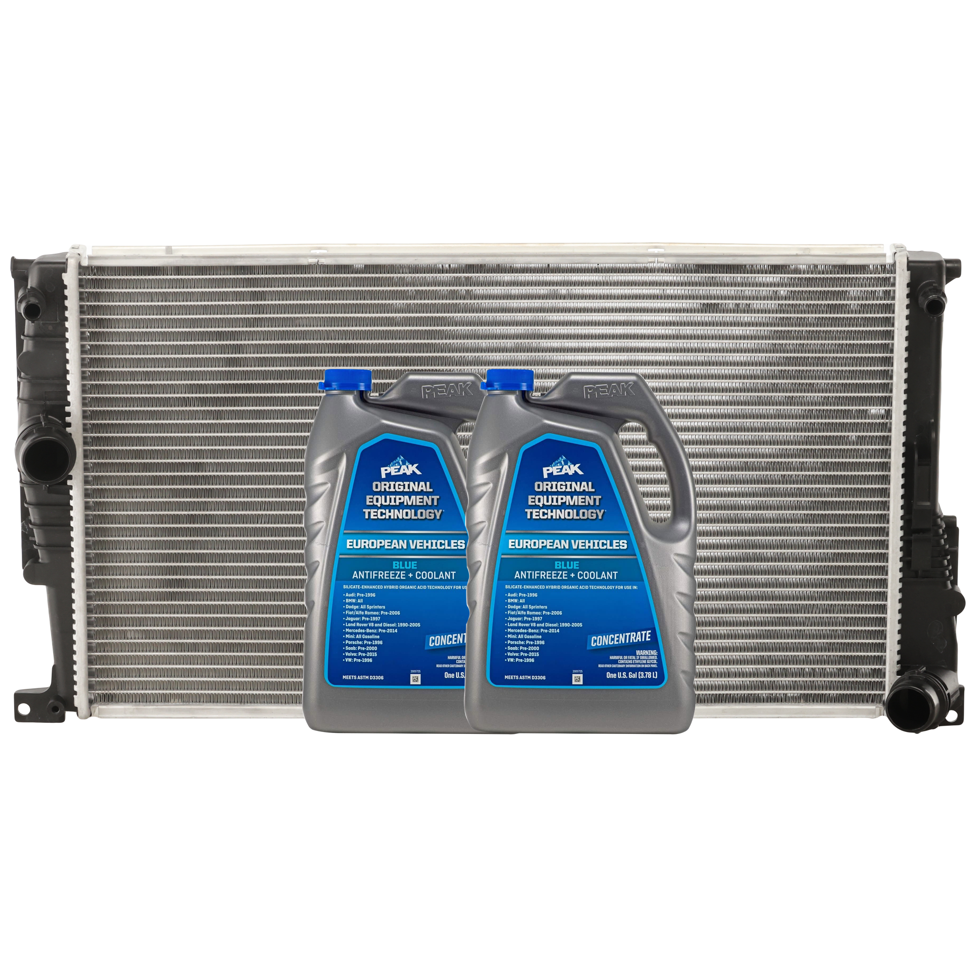AM BMW 3 SERIES 13-18 RADIATOR 3 pc kit with 2 Coolant Antifreeze SKU P13394-86-314BOEME 2