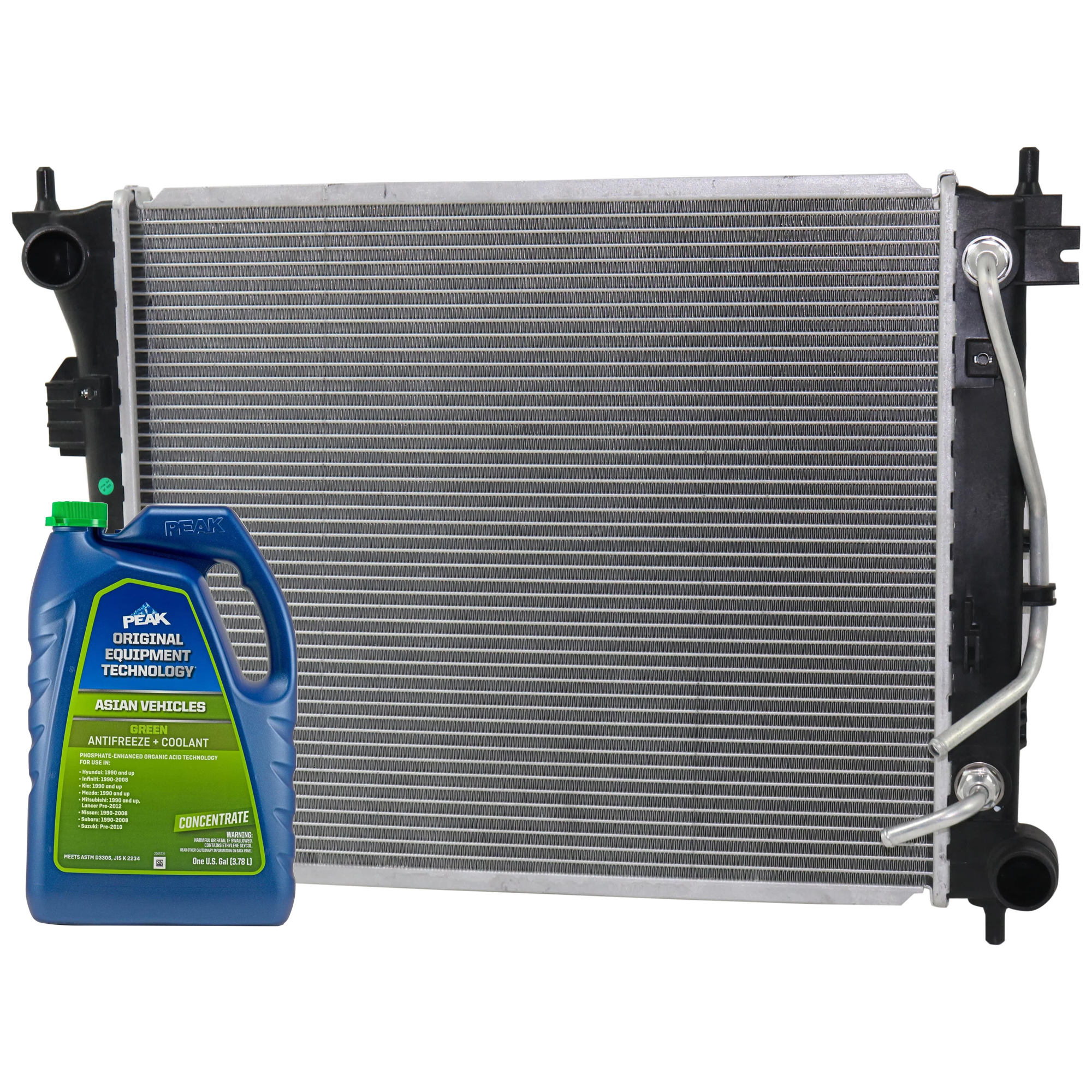 AM VELOSTER 13-16 RADIATOR 2 pc Kit includes Coolant Antifreeze SKU P13415-86-374GROEM 1