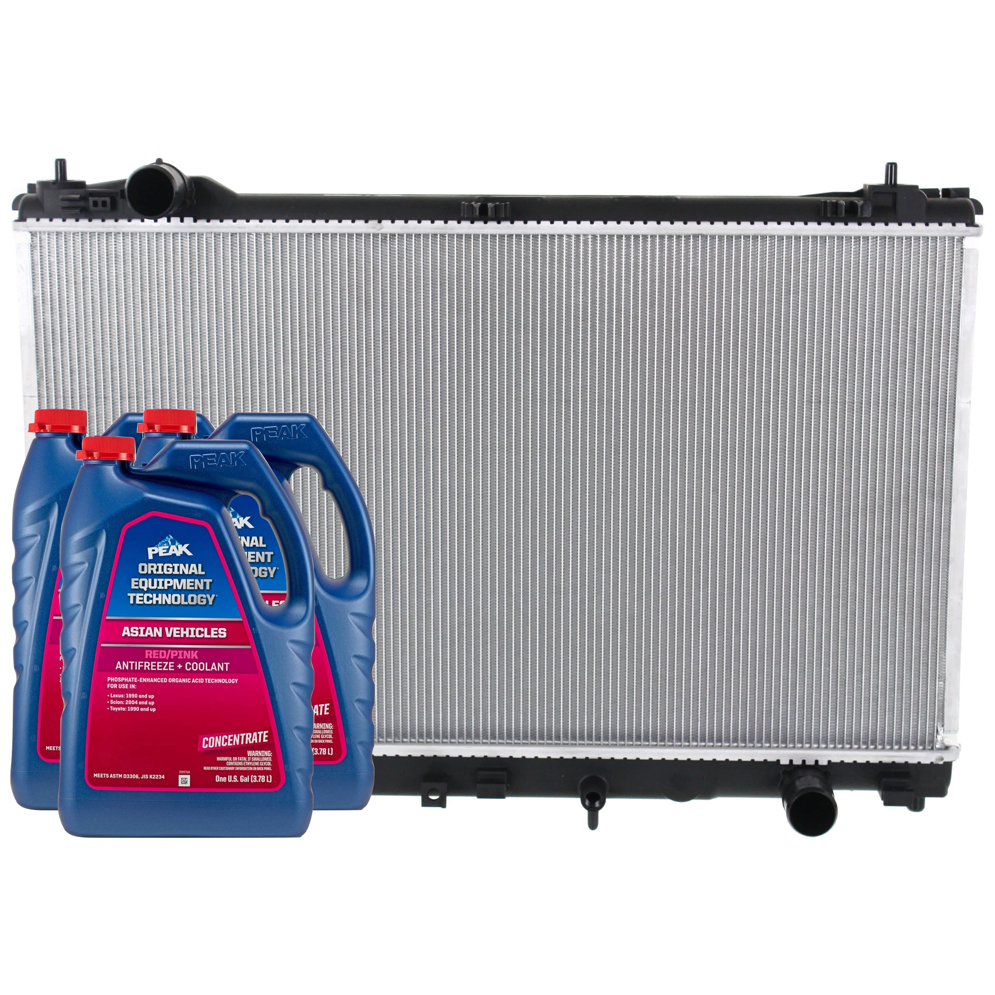 AM IS250-14-15 IS300-16-17 IS350-14-17 RADIATOR 4 pc Kit includes Coolant Antifreeze SKU P13477-86-174POEM 3