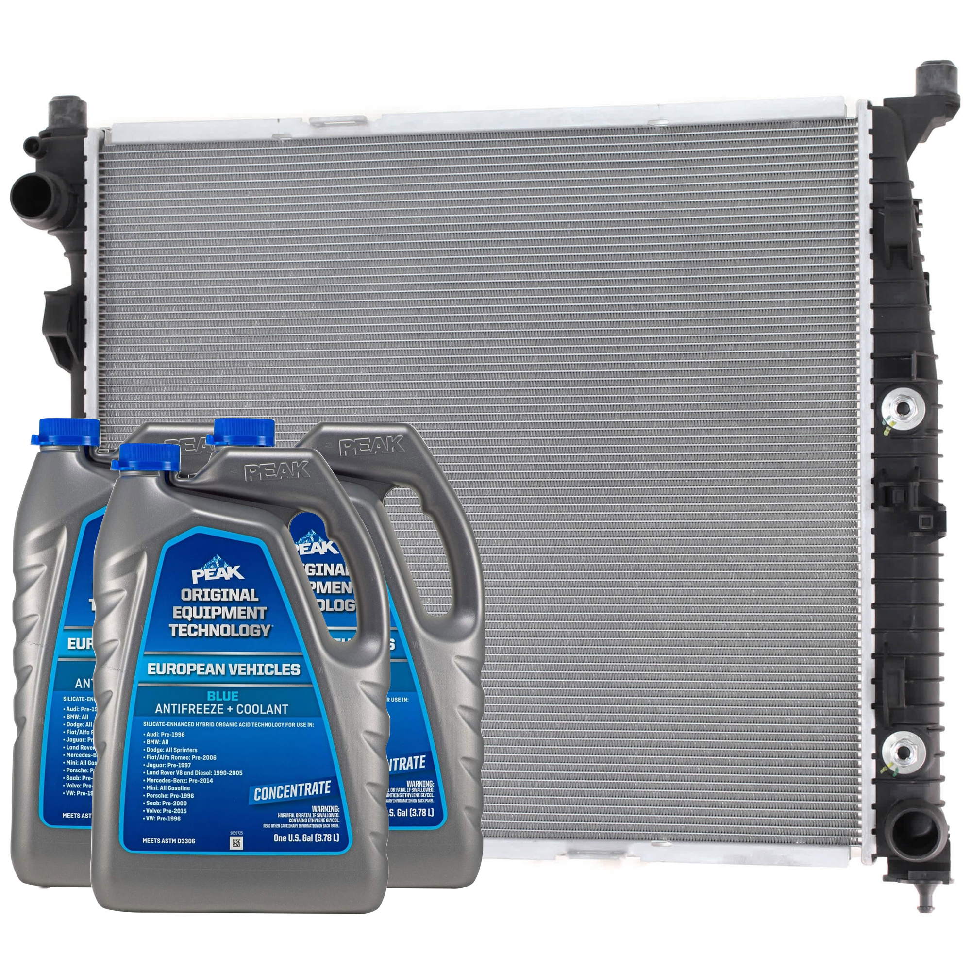 AM GL350-13-13 ML350 ML550-12-13 RADIATOR 4 pc Kit includes Coolant Antifreeze SKU P13505-86-314BOEME 3