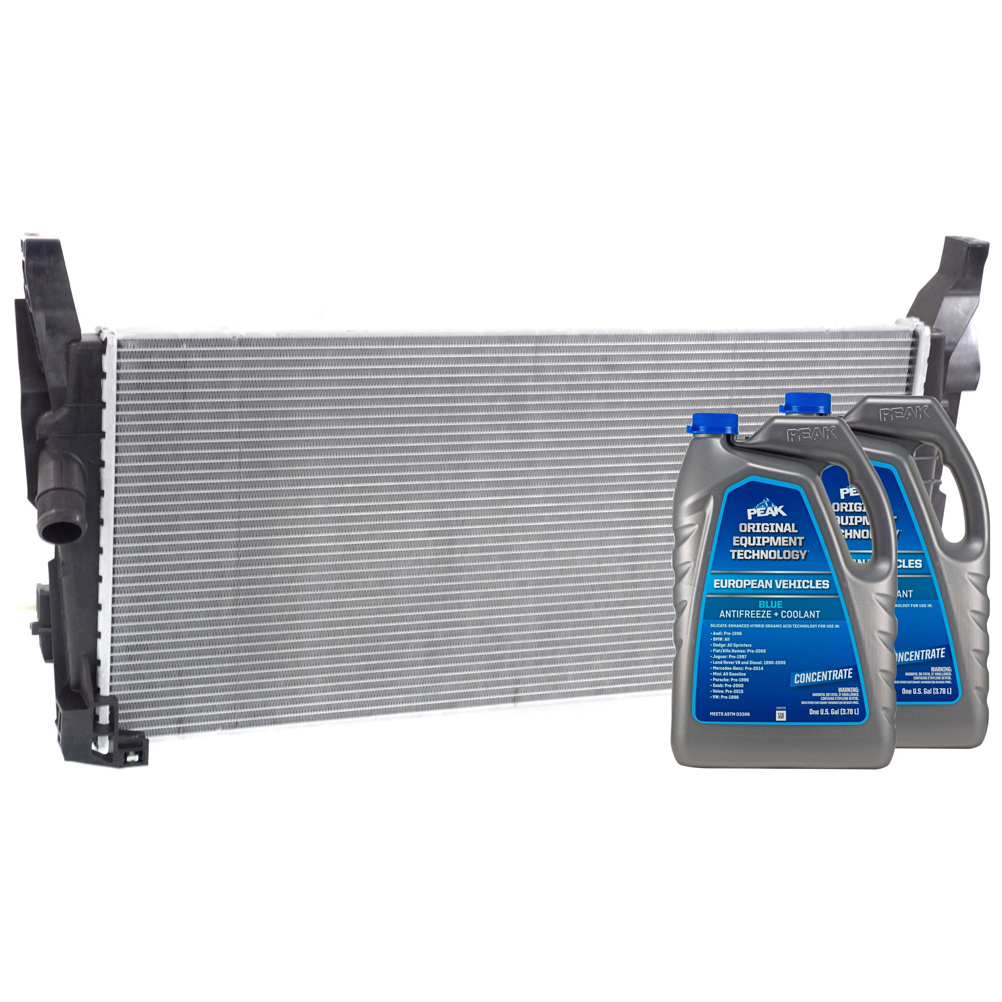 AM COOPER 14-19 RADIATOR 3 pc kit includes Coolant Antifreeze SKU P13544-86-314BOEME 2