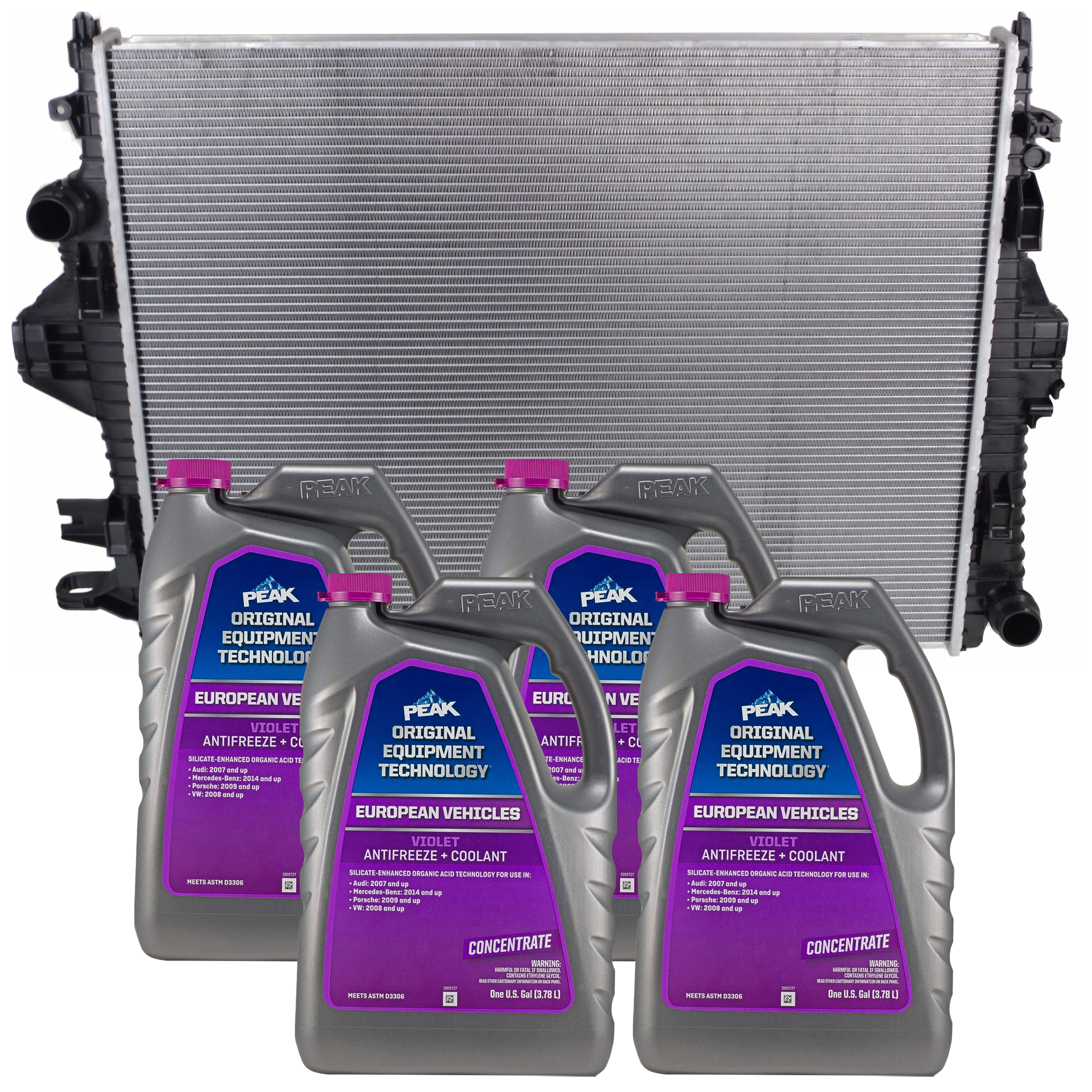 AM CAYENNE 11-12 RADIATOR 5 pc kit with Coolant Antifreeze SKU P13551-86-314POEMV 4