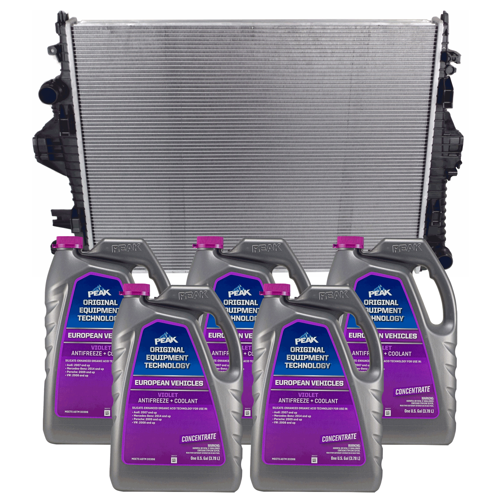 AM CAYENNE 11-17 RADIATOR 6 pc kit with Coolant Antifreeze SKU P13551-86-314POEMV 5
