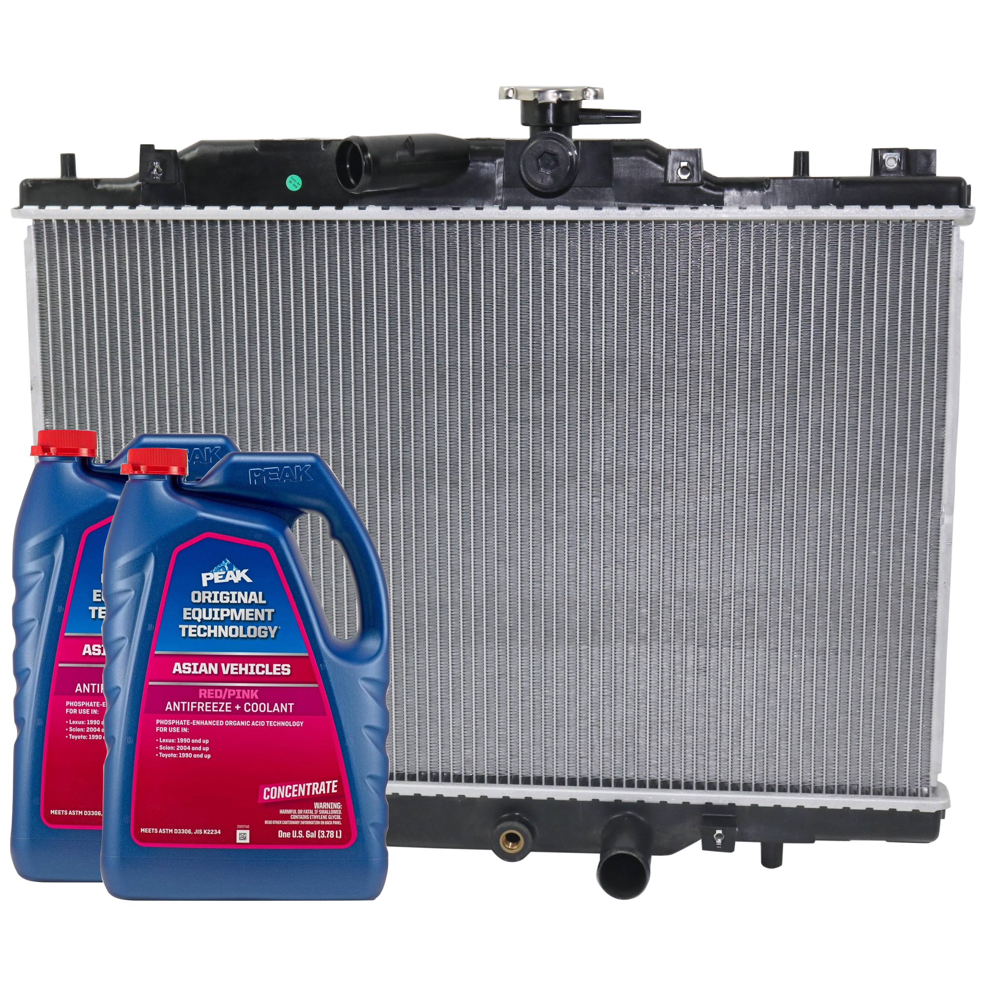 AM YARIS 17-20 RADIATOR 2 pc kit with Coolant Antifreeze SKU P13579-86-174POEM 1