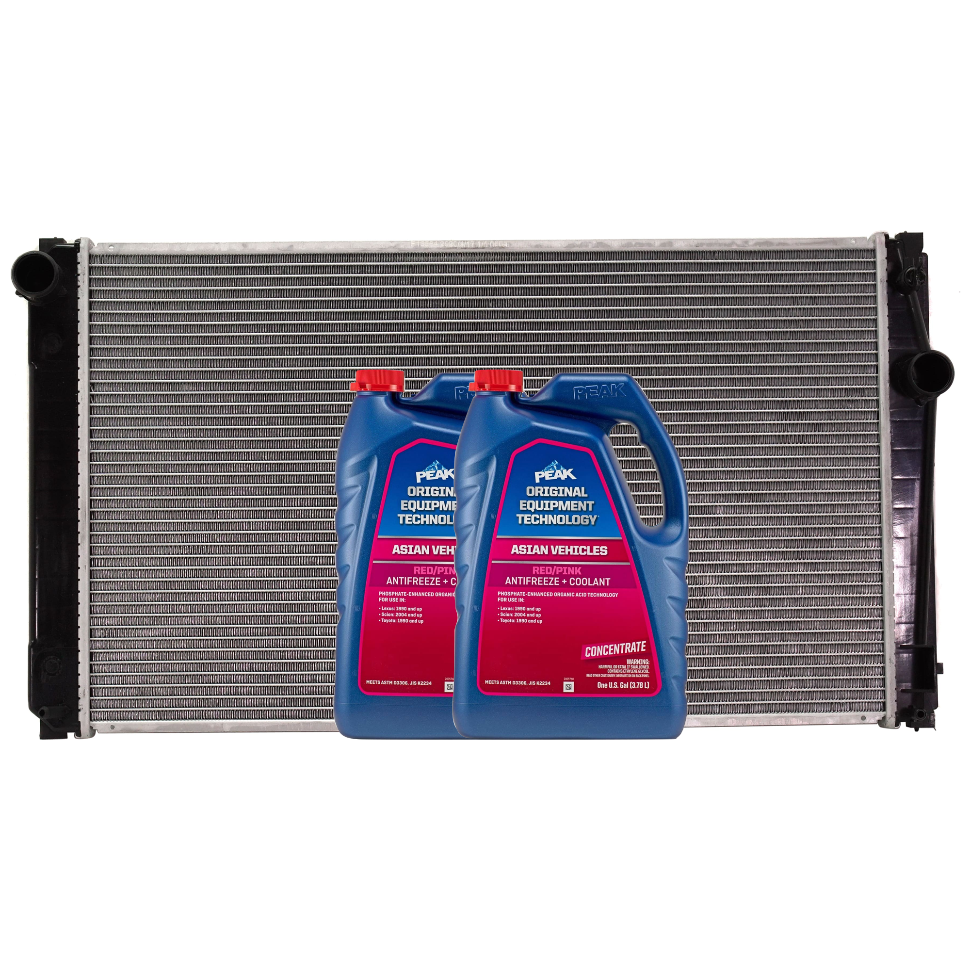 AM RAV4-16-18 RADIATOR 3 pc kit includes Coolant Antifreeze SKU P13584-86-174POEM 2