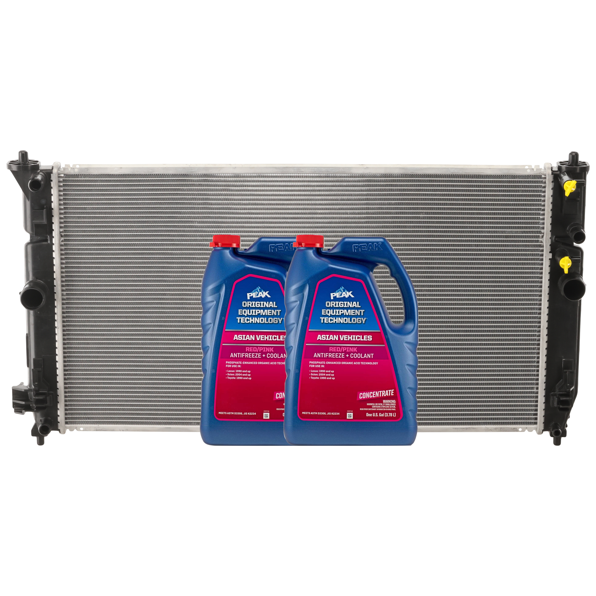 AM PRIUS 16-18 PRIUS PRIME 17-18 RADIATOR 3 pc Kit includes Coolant Antifreeze SKU P13591-86-174POEM 2