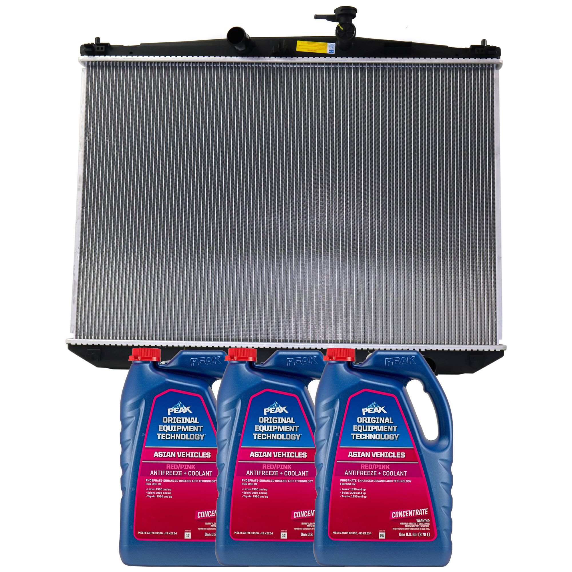 AM RX350-16-19 RX350L 18-19 RADIATOR 4 pc Kit includes Coolant Antifreeze SKU P13602-86-174POEM 3