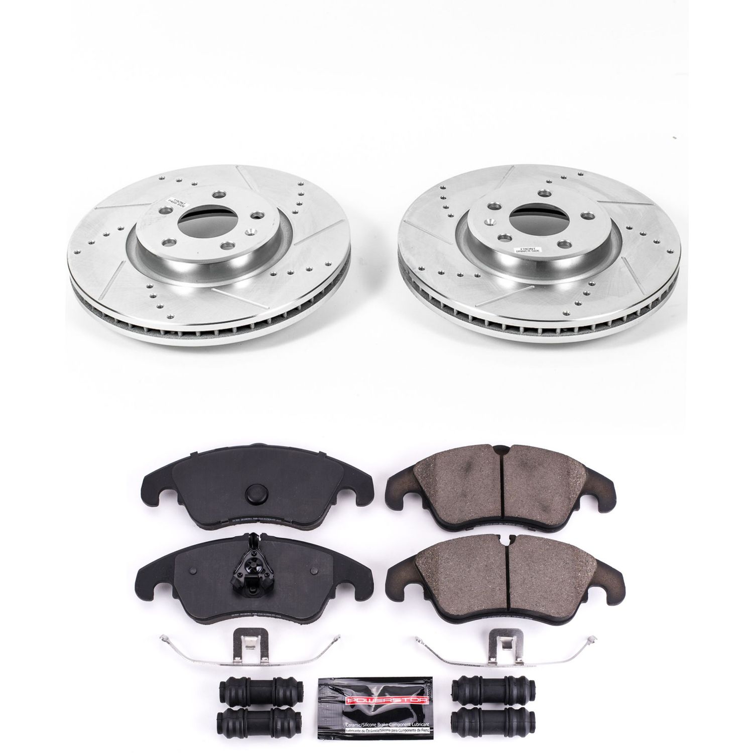 AM 1 CLICK BRAKE KIT Front 2011-2013 AUDI A4-2012 AUDI A5-2013 AUDI A5-2012 AUDI A6 RWD 2013 AUDI A6 RWD 2012 AUDI A7 QUATTRO 2013 AUDI A7 QUATTRO 2013 AUDI AllRoad 2011-2012 AUDI Q5 SKU P15K6133