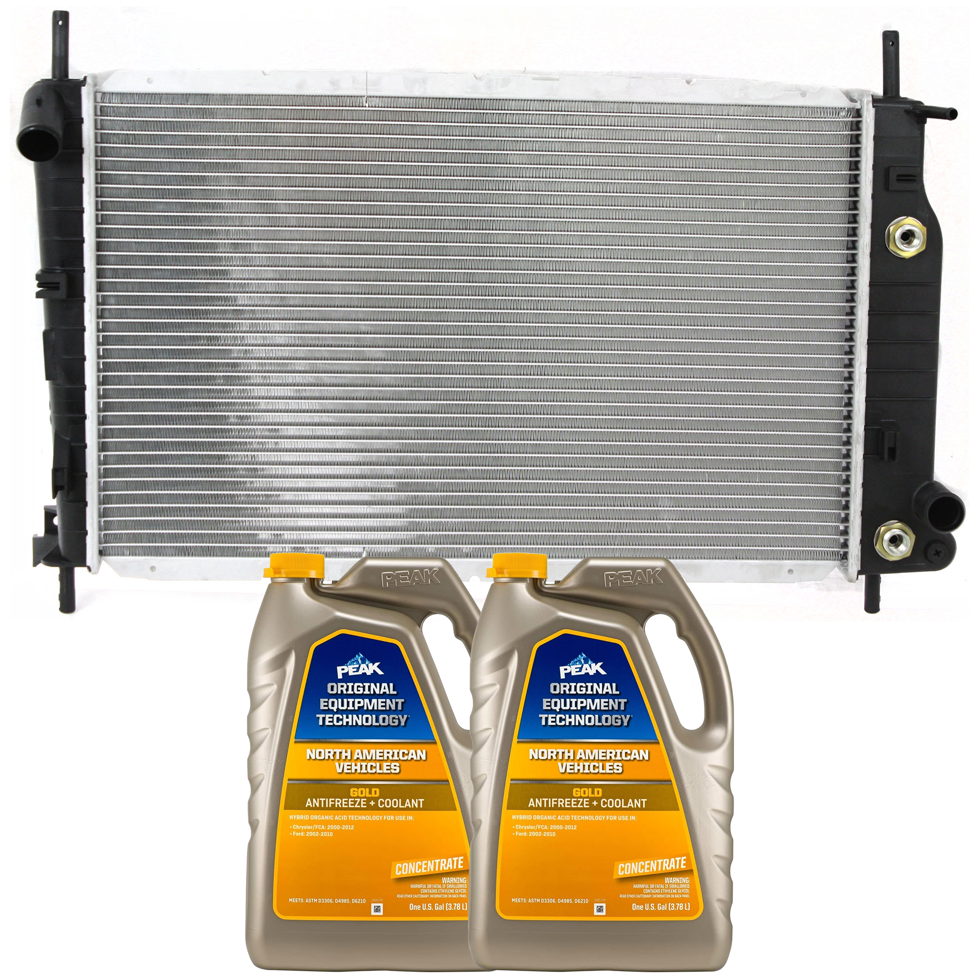 AM CONTOUR MYSTIQUE 95-00 RADIATOR 3 pc Kit includes Coolant Antifreeze SKU P1719-86-734GOEM 2