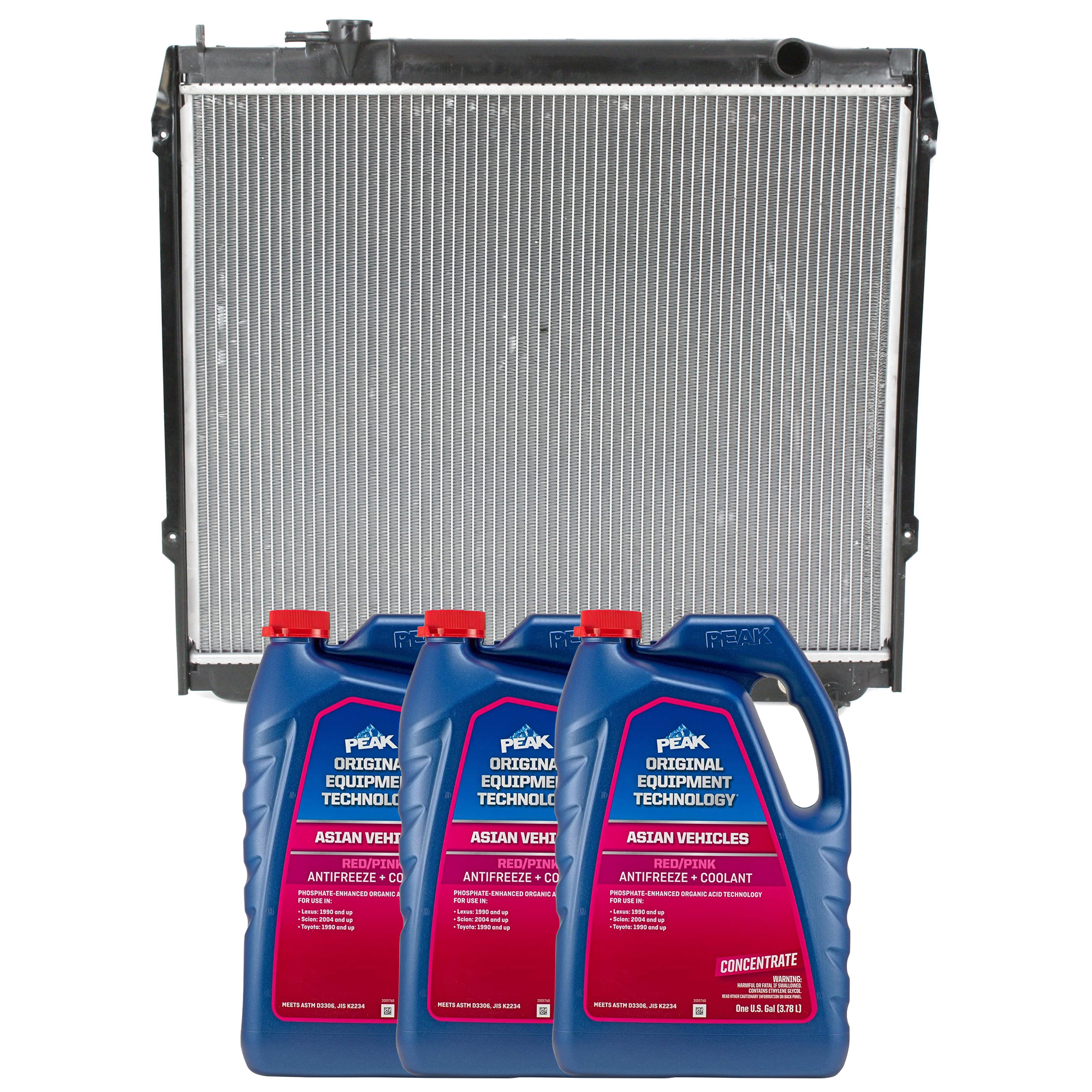 AM TACOMA 95-00 RADIATOR 4 pc Kit includes Coolant Antifreeze SKU P1774-86-374ROEM 3