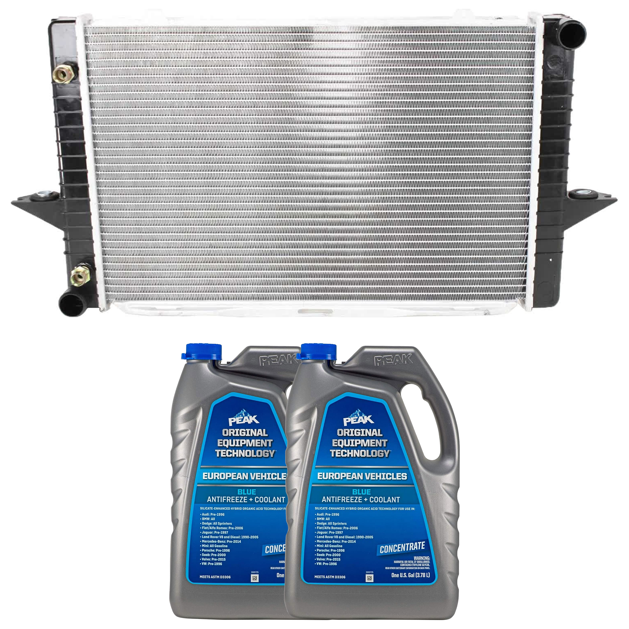 AM S70 V70-98-98 VOLVO 850-93-97 RADIATOR 3 pc kit includes Coolant Antifreeze SKU P1851-86-314BOEME 2